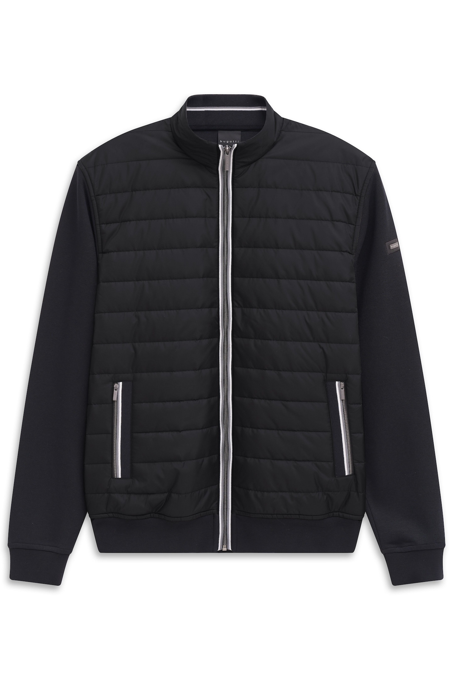 Thumbnail - bugatti Sweatjacke "Basic Essential" Modern Fit in Stepp-Optik