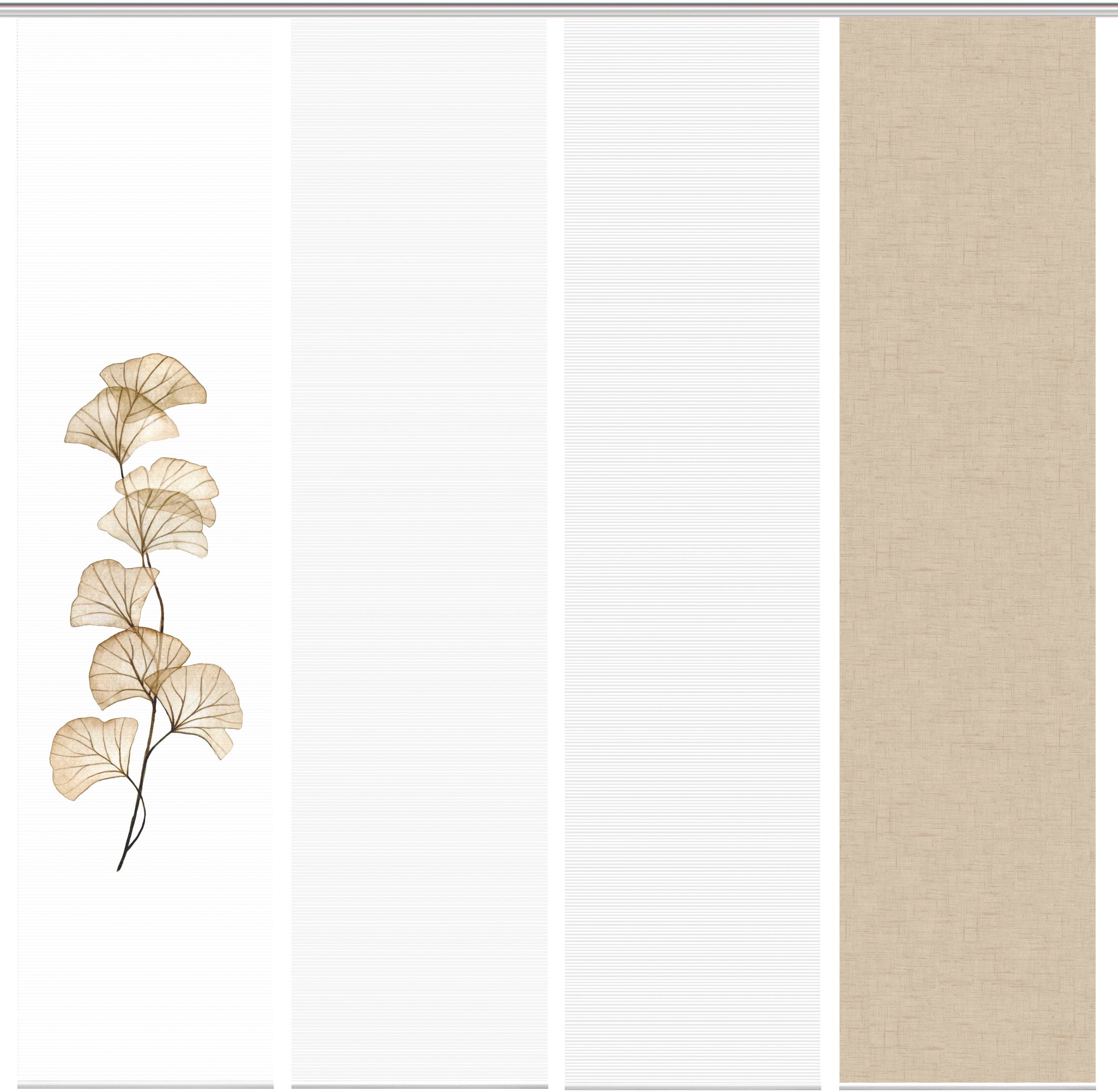 Thumbnail - Vision S Schiebegardine "BERTO 4er SET" Paneelwagen 4 Stk. tlg. Schiebevorhang Digidruck 4er Set BERTO