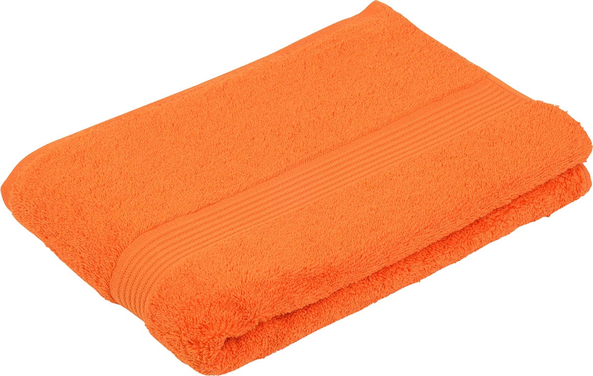 Badetuch GÖZZE, B:70cm L:140cm, orange, Frottier, Obermaterial: 100% Baumwolle, Handtücher, "New York", moderne Uni-Farben, strukturierte Borte, 100%