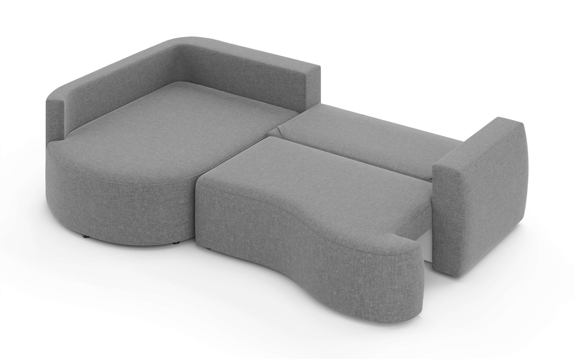 INOSIGN Ecksofa »Kahekili, Schlafsofa mit Bettkasten, Maße B/T/H: 255/181/90/ cm«, L-Form mit Wellenunterfederung, 7 Rückenkissen und 2 Zierkissen