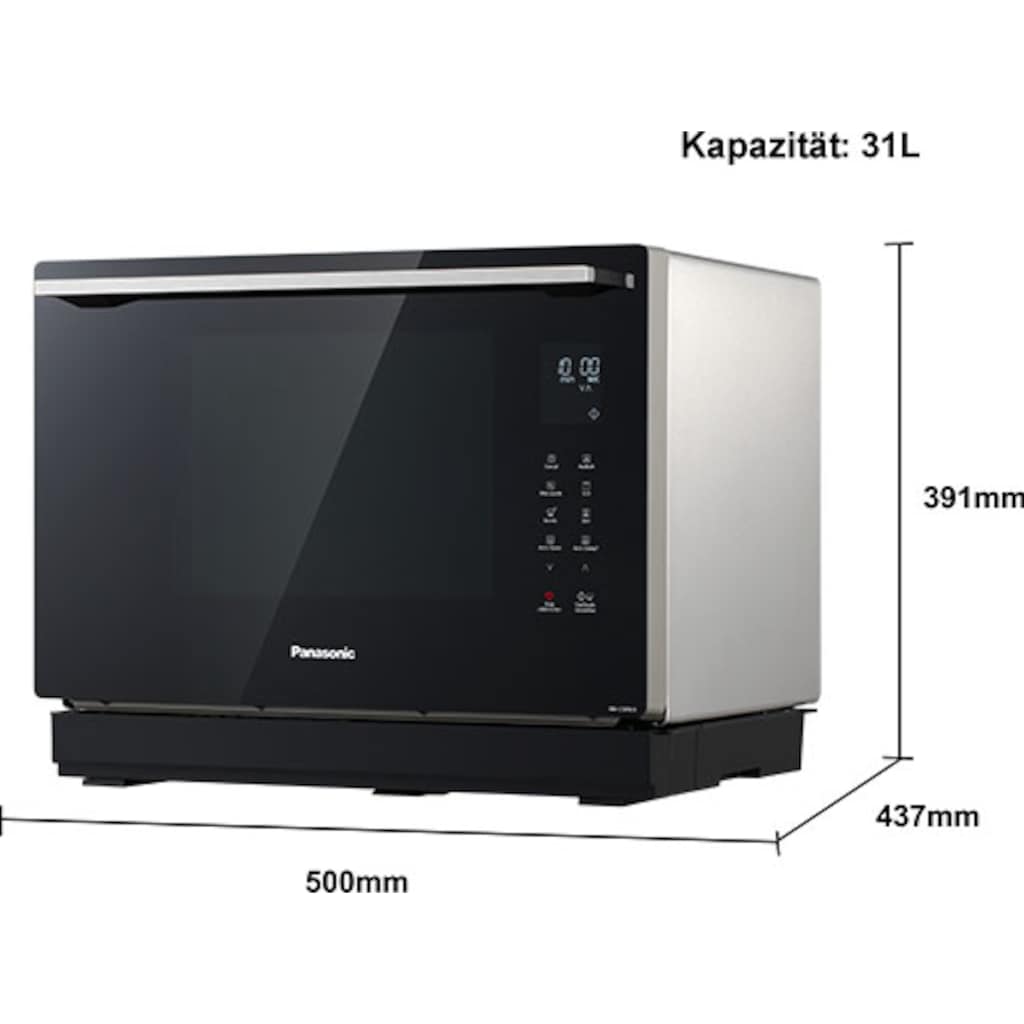 Panasonic Mikrowelle »NN-CS89LBGPG«, Mikrowelle-Dampfgarfunktion-Grill und Heißluft, 1000 W