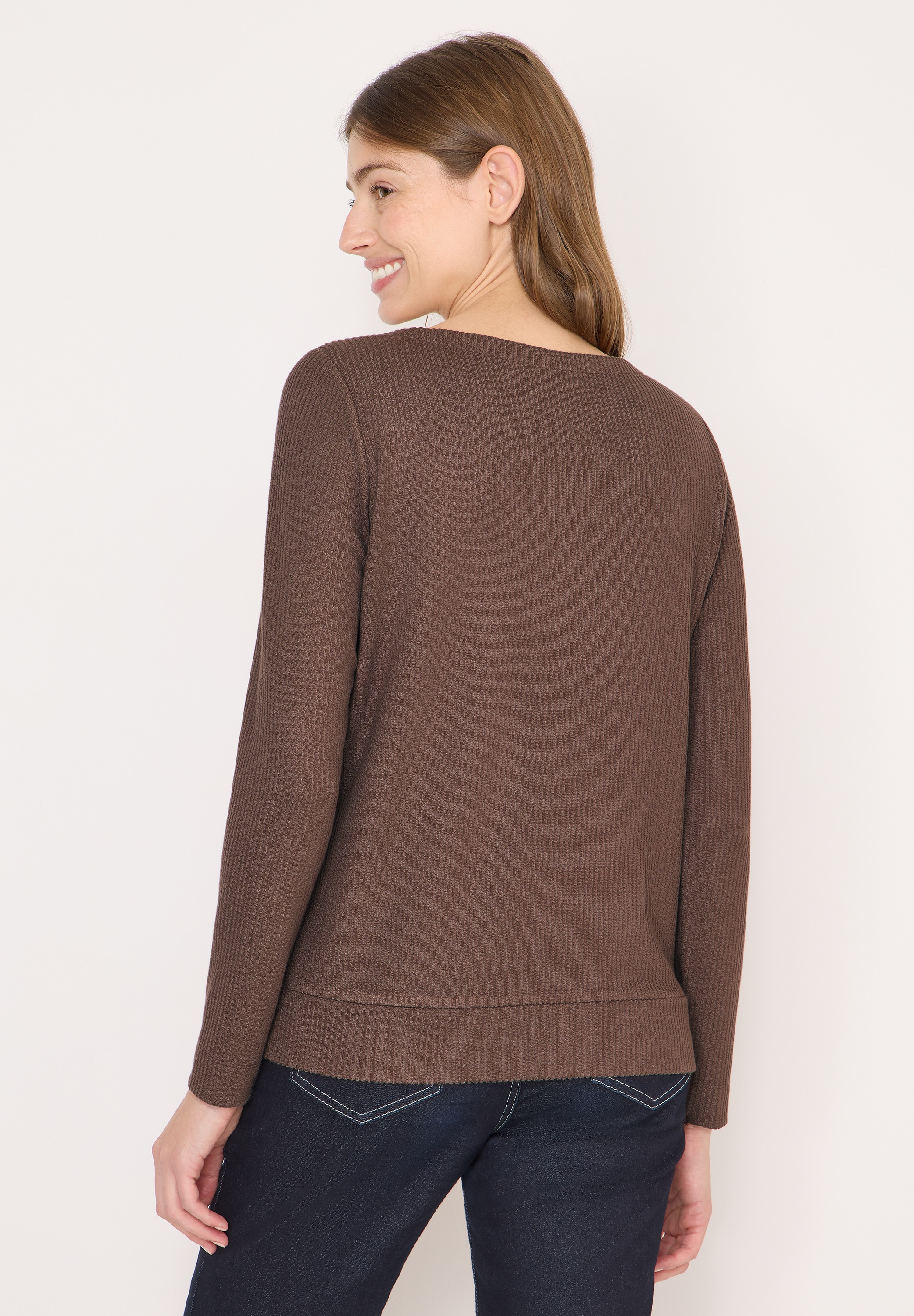 Cecil Langarmshirt mit Struktur