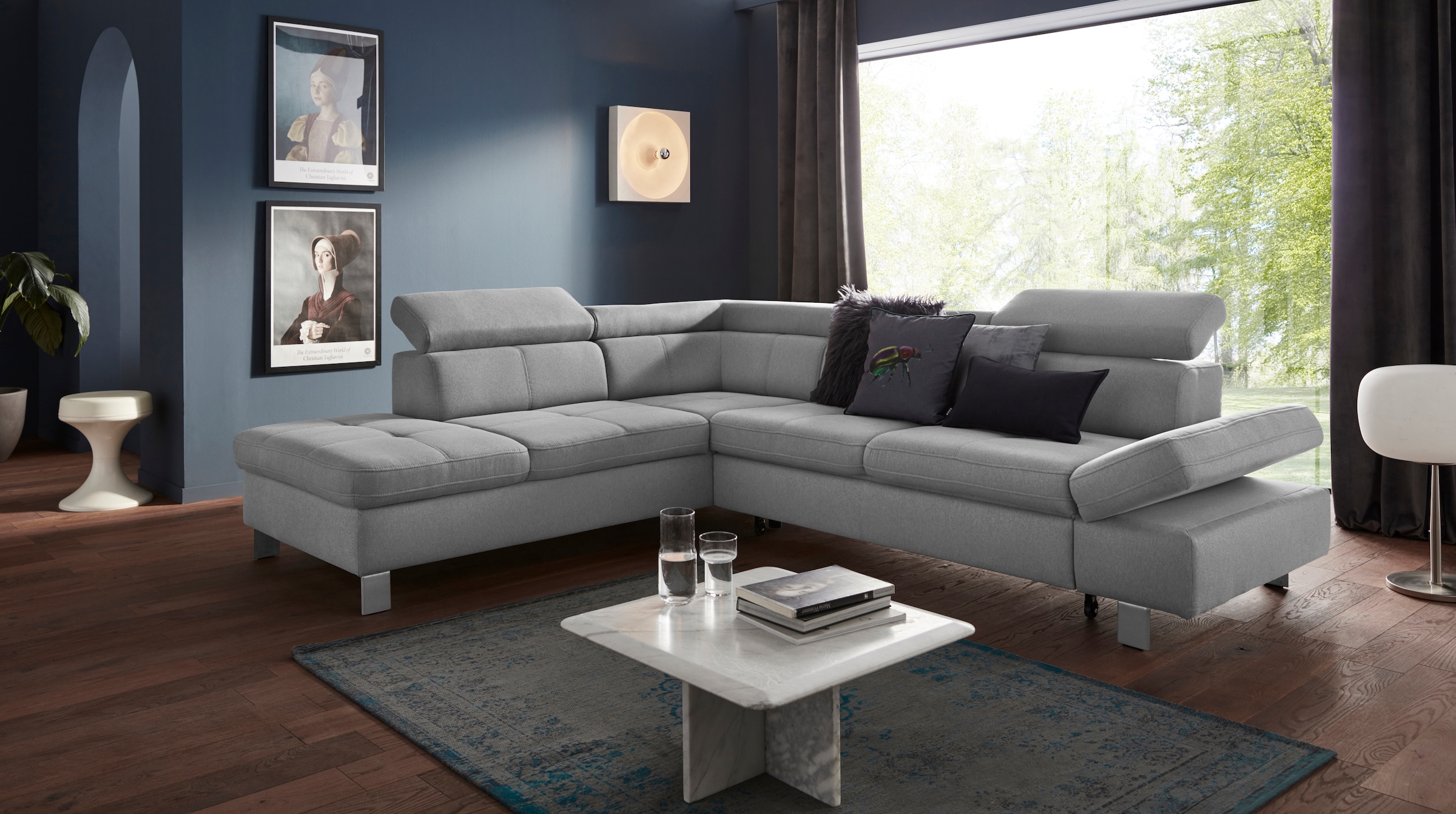 exxpo - sofa fashion Ecksofa "Fiji, L-Form", mit Kopf- bzw. Rückenverstellu günstig online kaufen