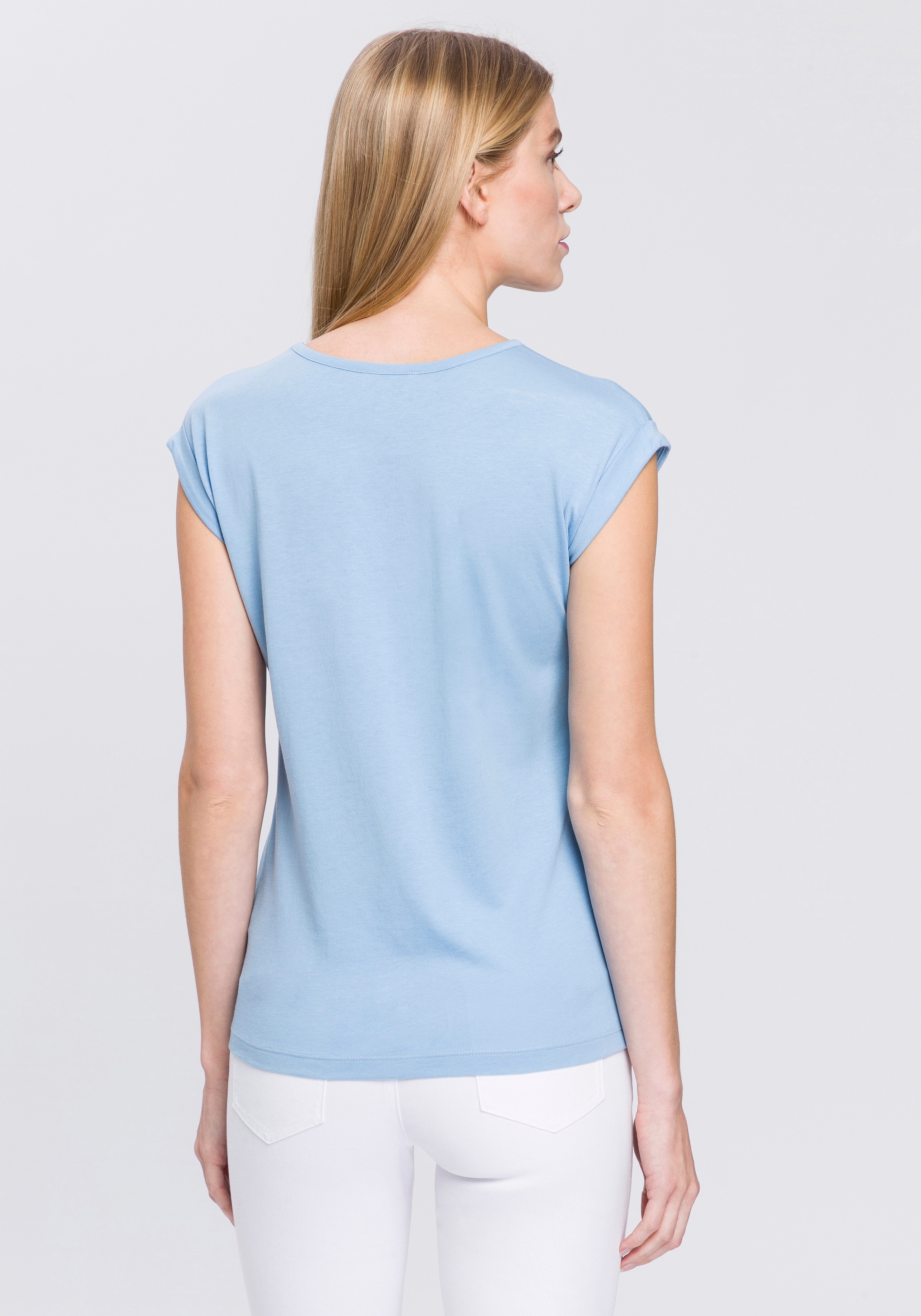 überschnittenen & BAUR Schultern T-Shirt, online kaufen kleinem (2er-Pack), Ärmelaufschlag | Flashlights mit
