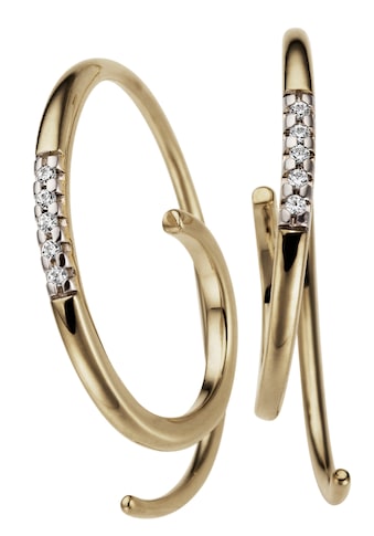 JOBO Paar Creolen »Ohrringe mit 10 Diamanten«, 585 Gold kaufen