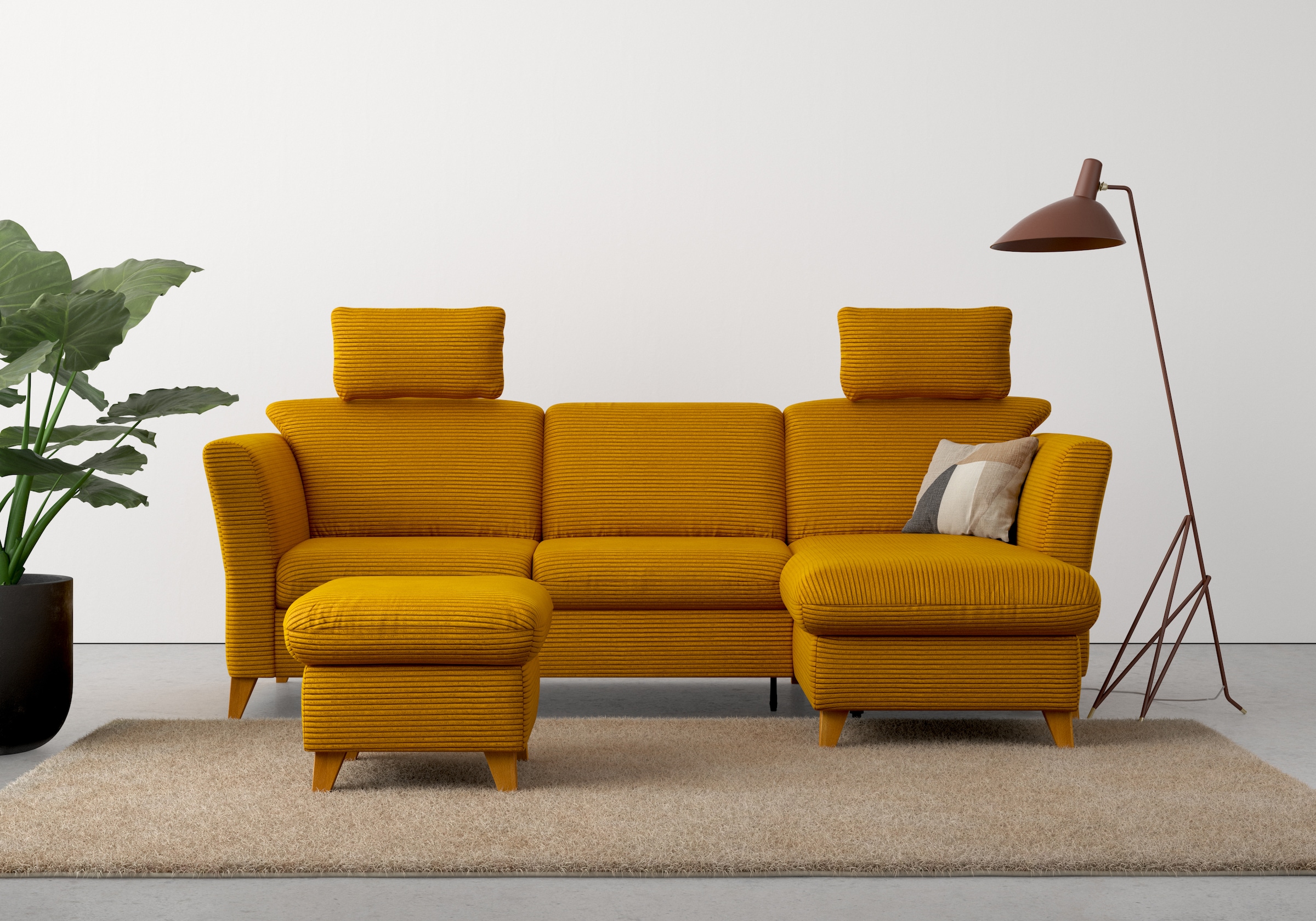 Home affaire Ecksofa "Trelleborg L-Form" optional Schlaffunktion und Bettkasten, inkl. Federkern-Polsterung
