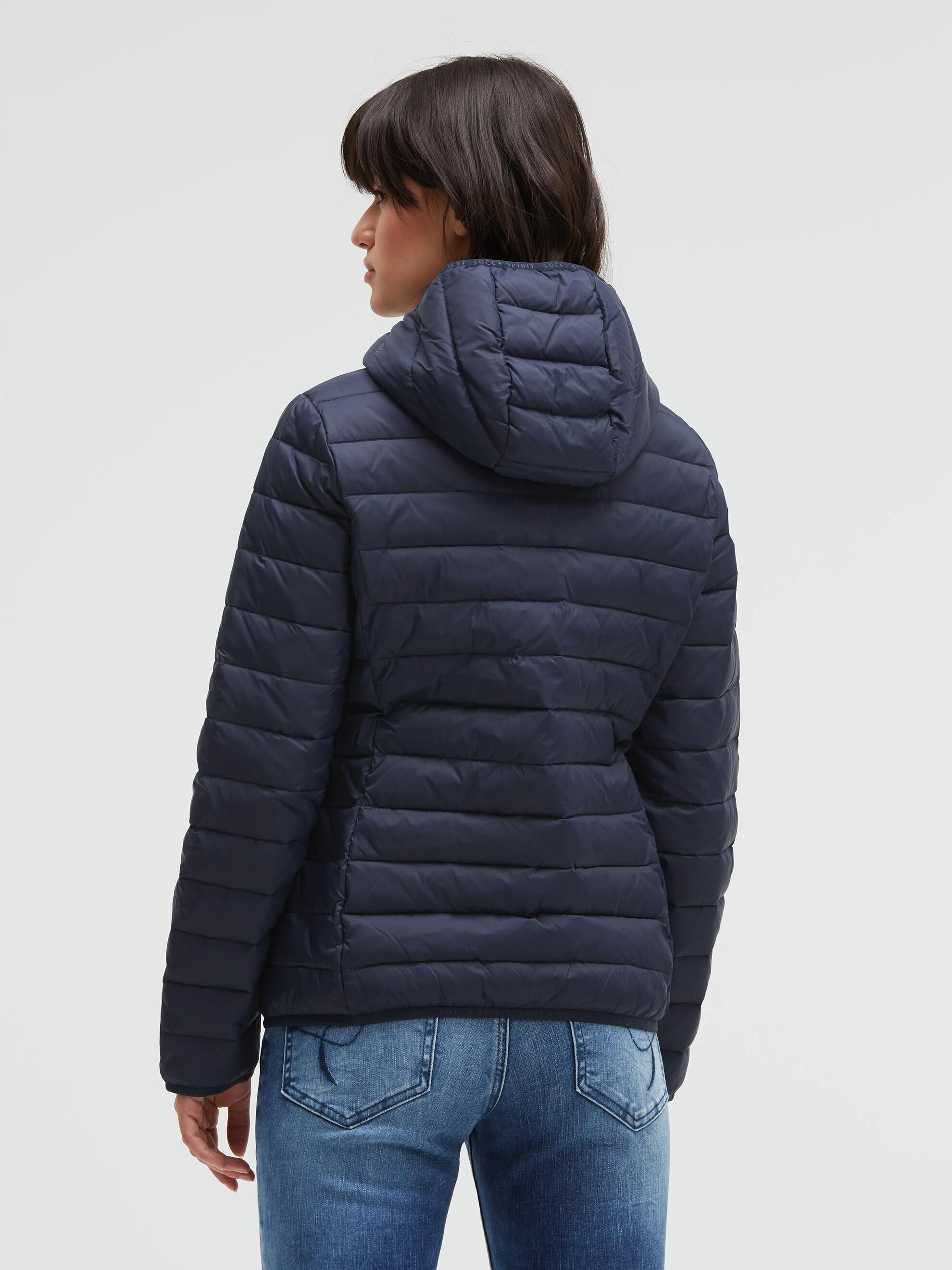 SOCCX Outdoorjacke mit Kapuze mit elastischem Saumabschluss