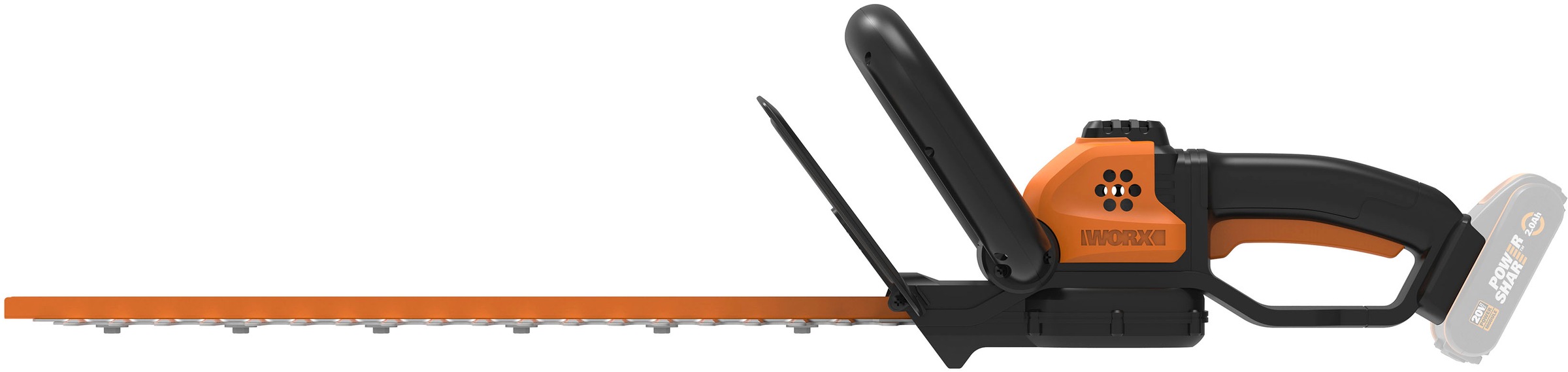Worx Akku-Heckenschere »WG261E.9«, 44 cm Schwertlänge, 16 mm Zahnabstand, ohne Akku und Ladegerät
