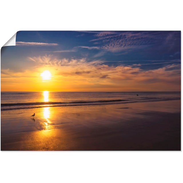 Black Friday Artland Wandbild »Sonnenuntergang SPO«, Strand, (1 St.), als  Alubild, Leinwandbild, Wandaufkleber oder Poster in versch. Größen | BAUR