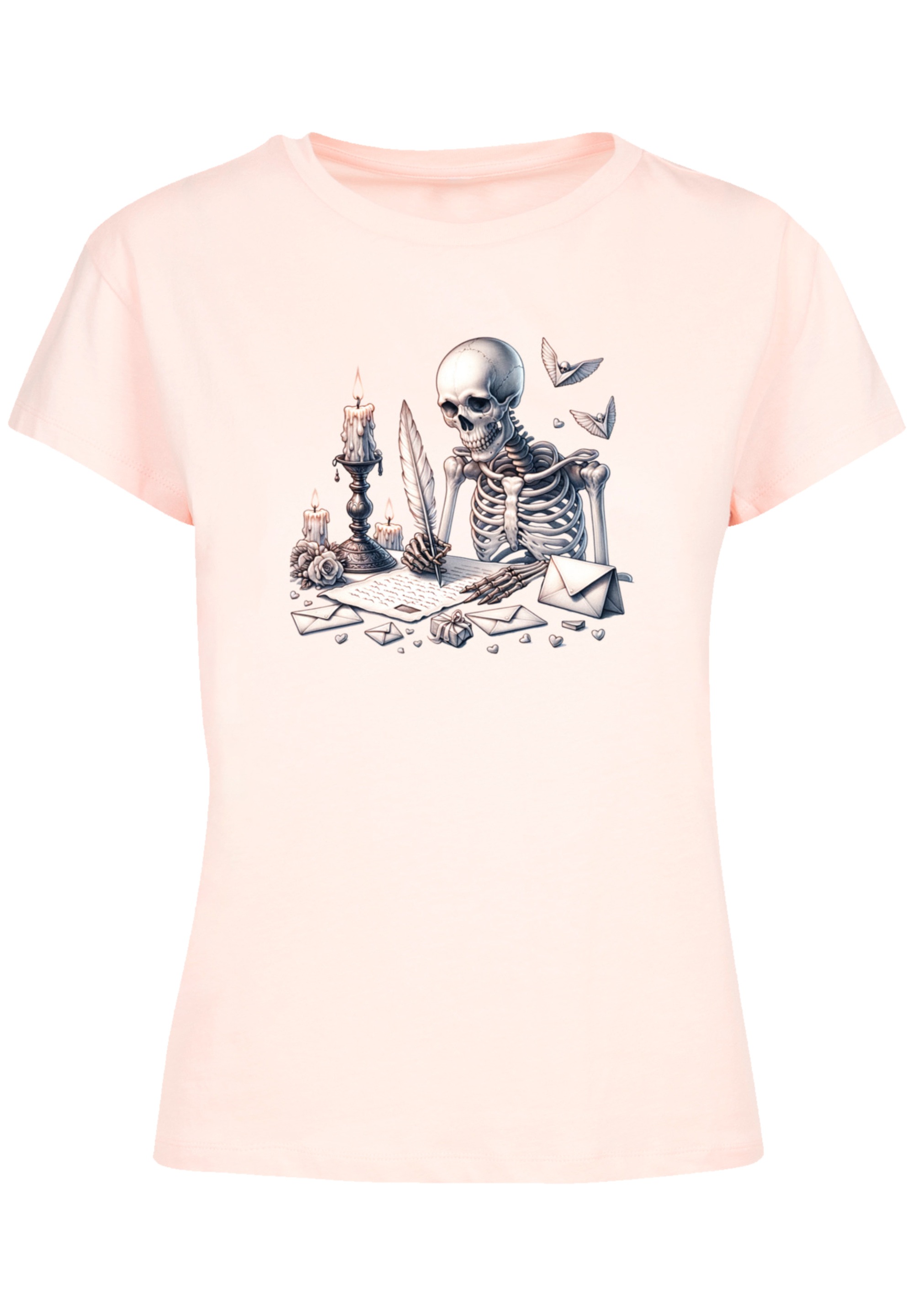 F4NT4STIC T-Shirt »Skelett Liebesbrief Valentinstag«, Premium Qualität