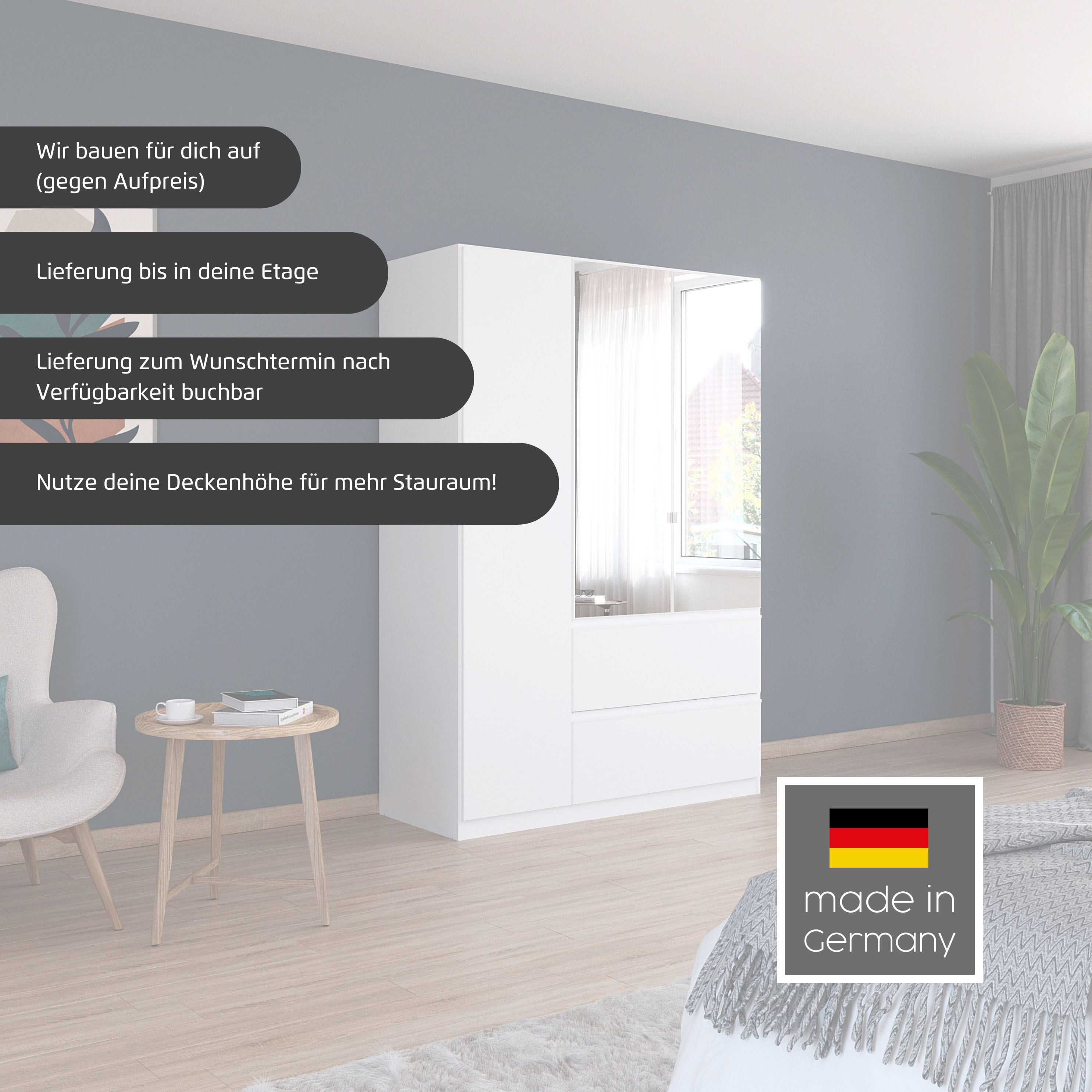 Thumbnail - rauch Schrank-Set "Kleiderschrank Schrank Garderobe Wäscheschrank COSTA mit Spiegel"