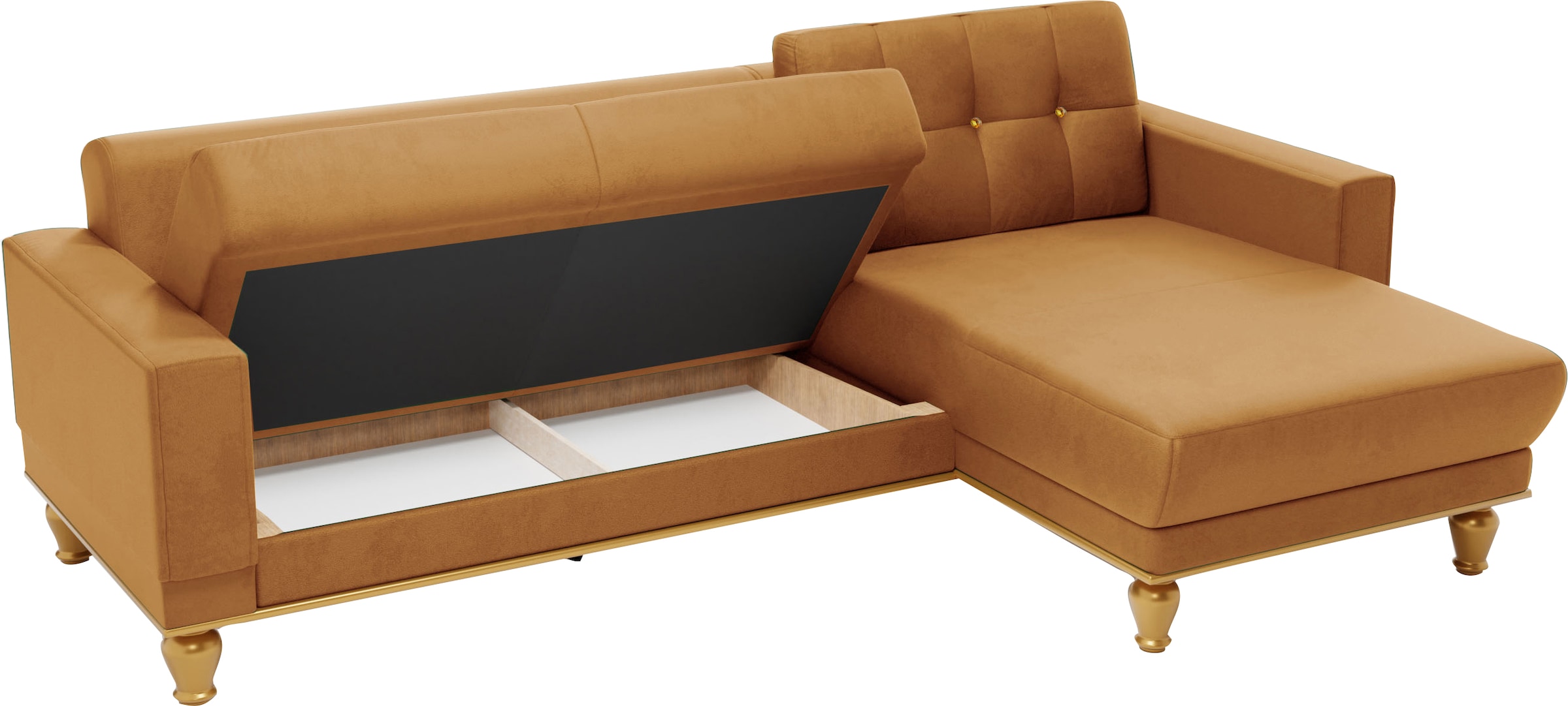 sit&more Ecksofa »Orient 5 L-Form«, mit Strass-Stein, wahlweise mit Bettfunktion und Bettkasten