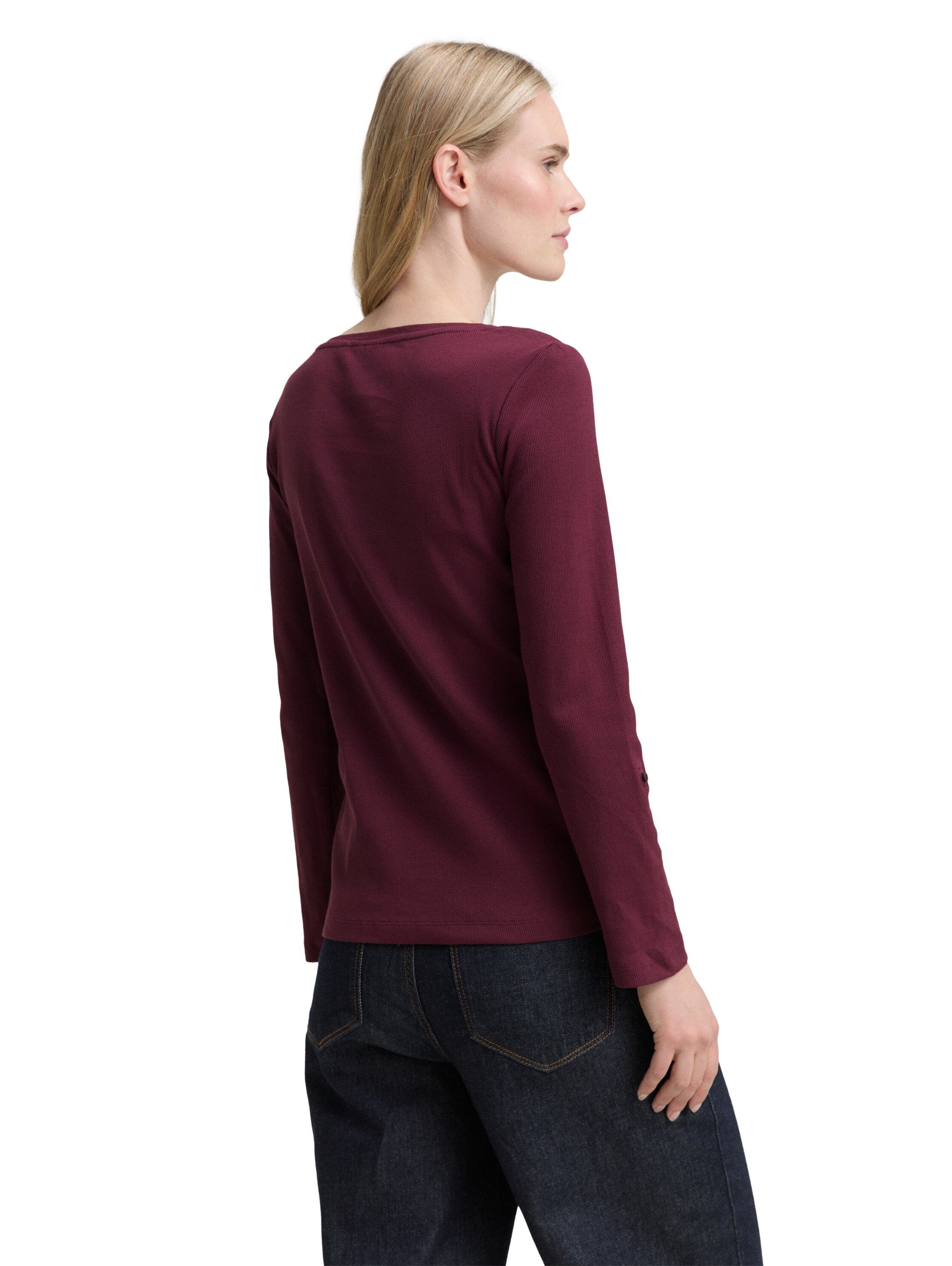TOM TAILOR Henleyshirt, mit Turn-Up-Arm