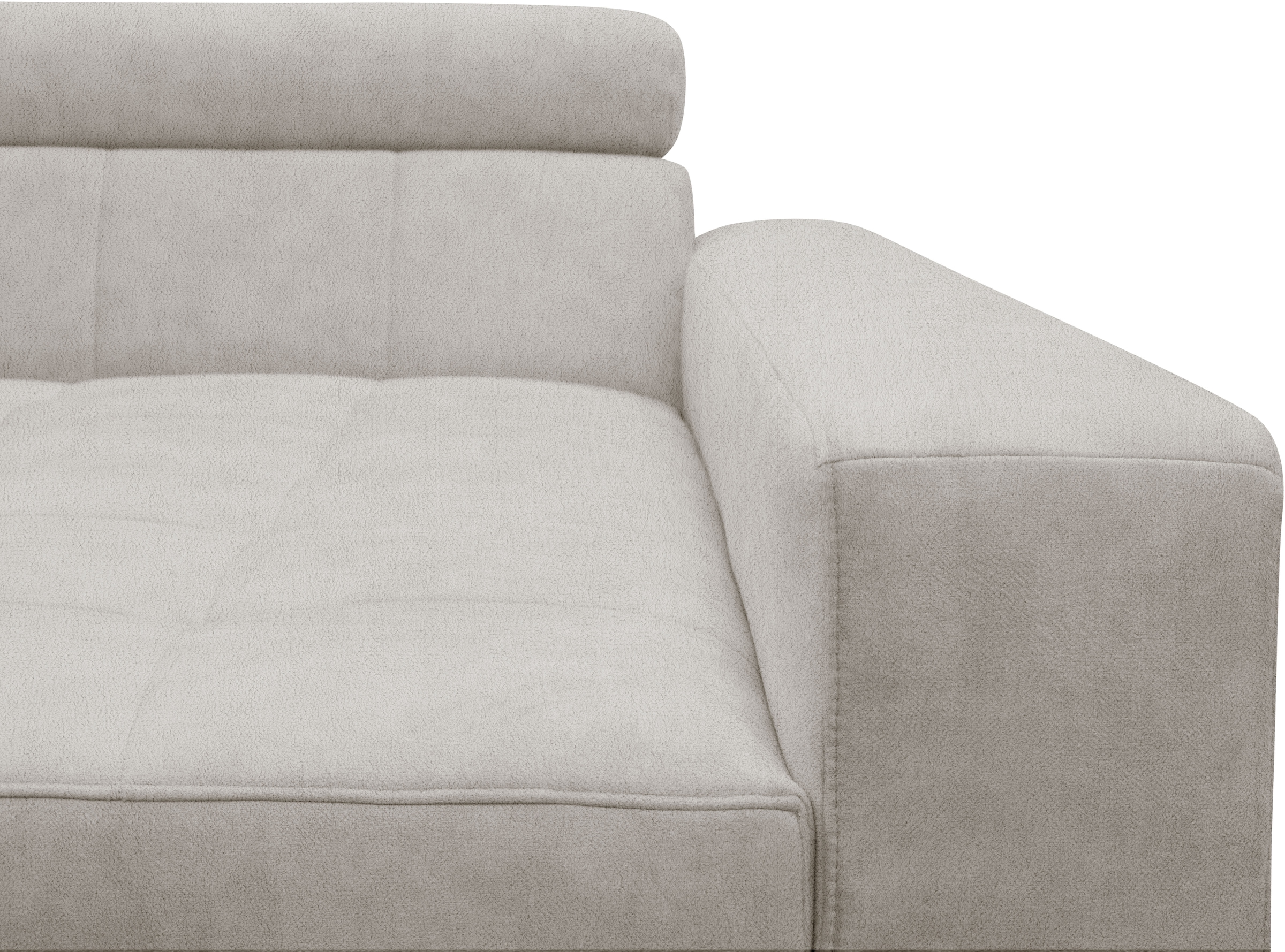 OTTO home Ecksofa »Greevy 248 x 172 cm mit Steppungen, für gängige Saugroboter geeignet« Kopfteile verstellbar, aus pflegeleichtem, weichem Luxus-Microfaser