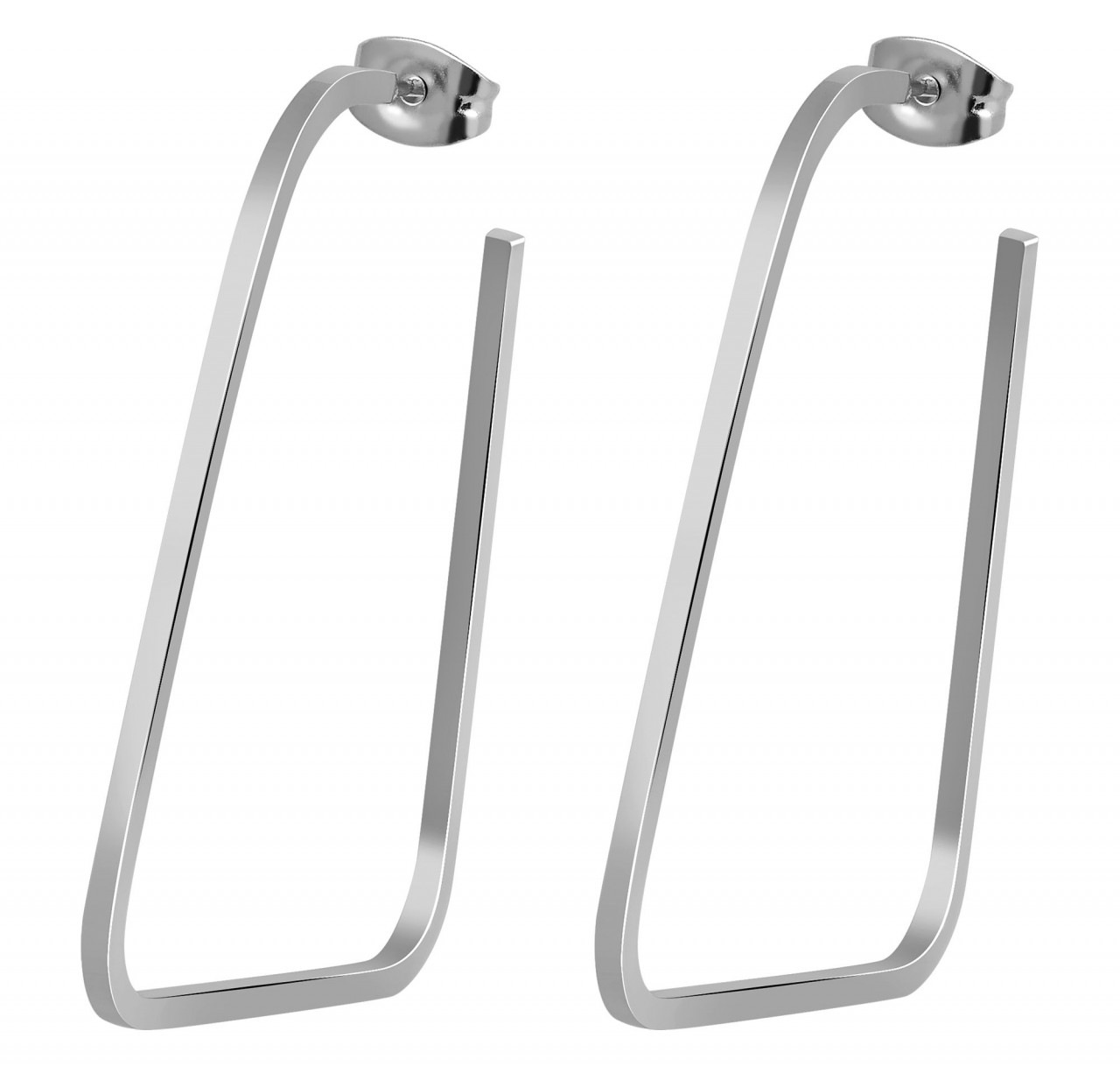 Adelia´s Paar Ohrhänger »Damen Ohrstecker aus poliertem Edelstahl«