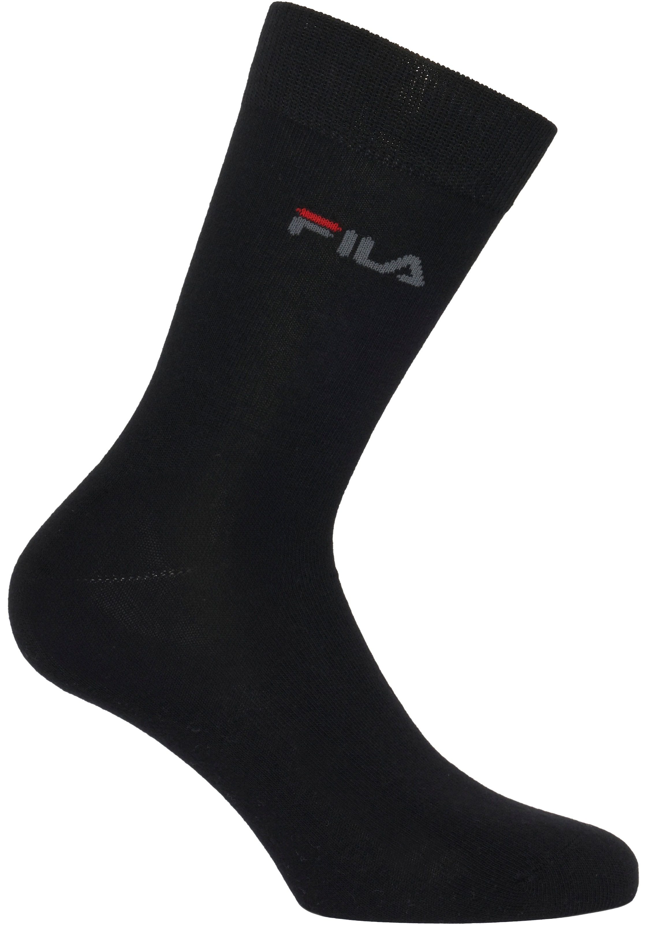 Fila Socken »UNISEX LIFESTYLE PLAIN SOCKS« 6 Paar, 6 Paar tlg. mit eingestrickem Logo