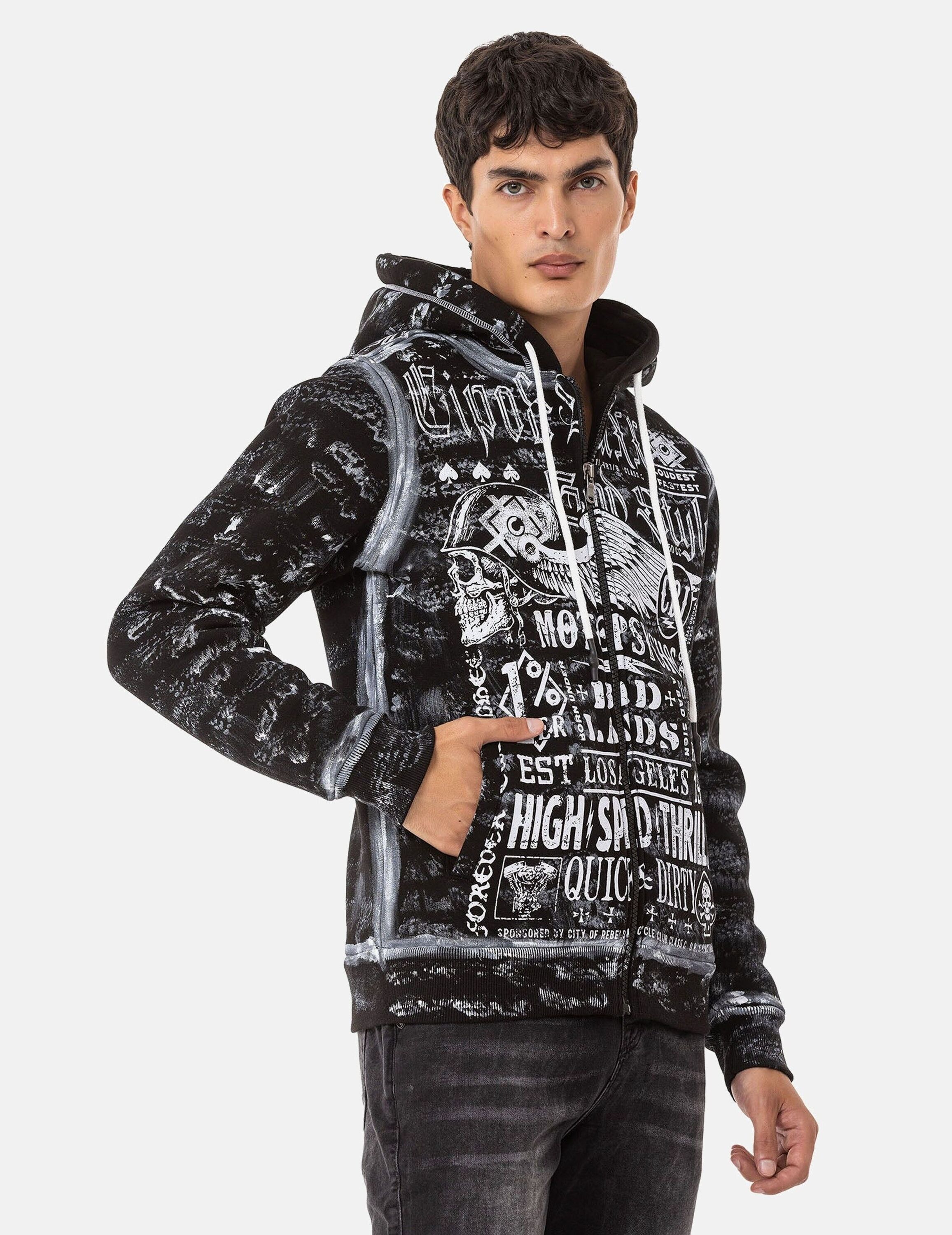 Cipo & Baxx Sweatjacke »Jacken«, mit auffälligem Print, CL544