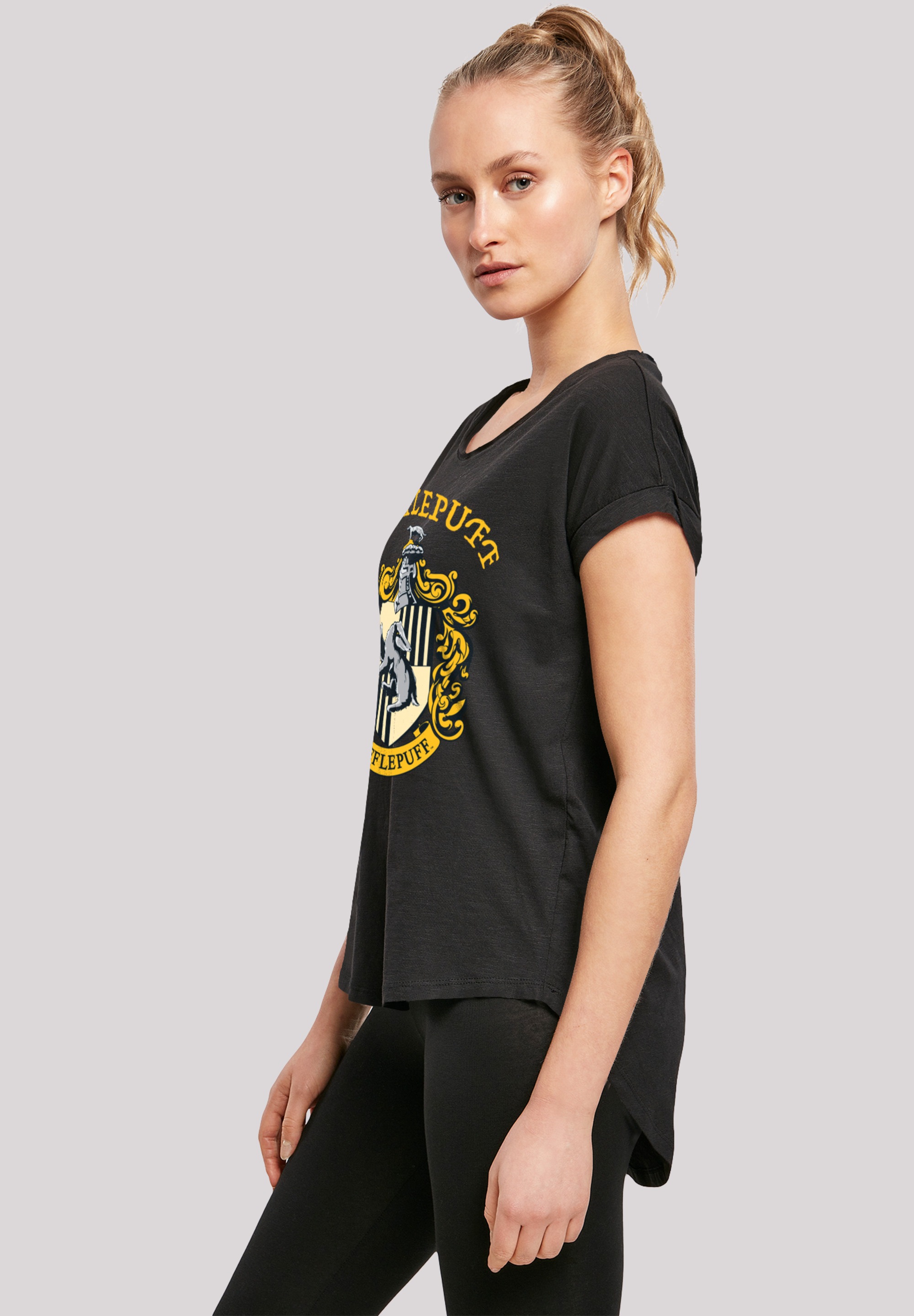F4NT4STIC T-Shirt »Harry Potter Hufflepuff Crest«, Print