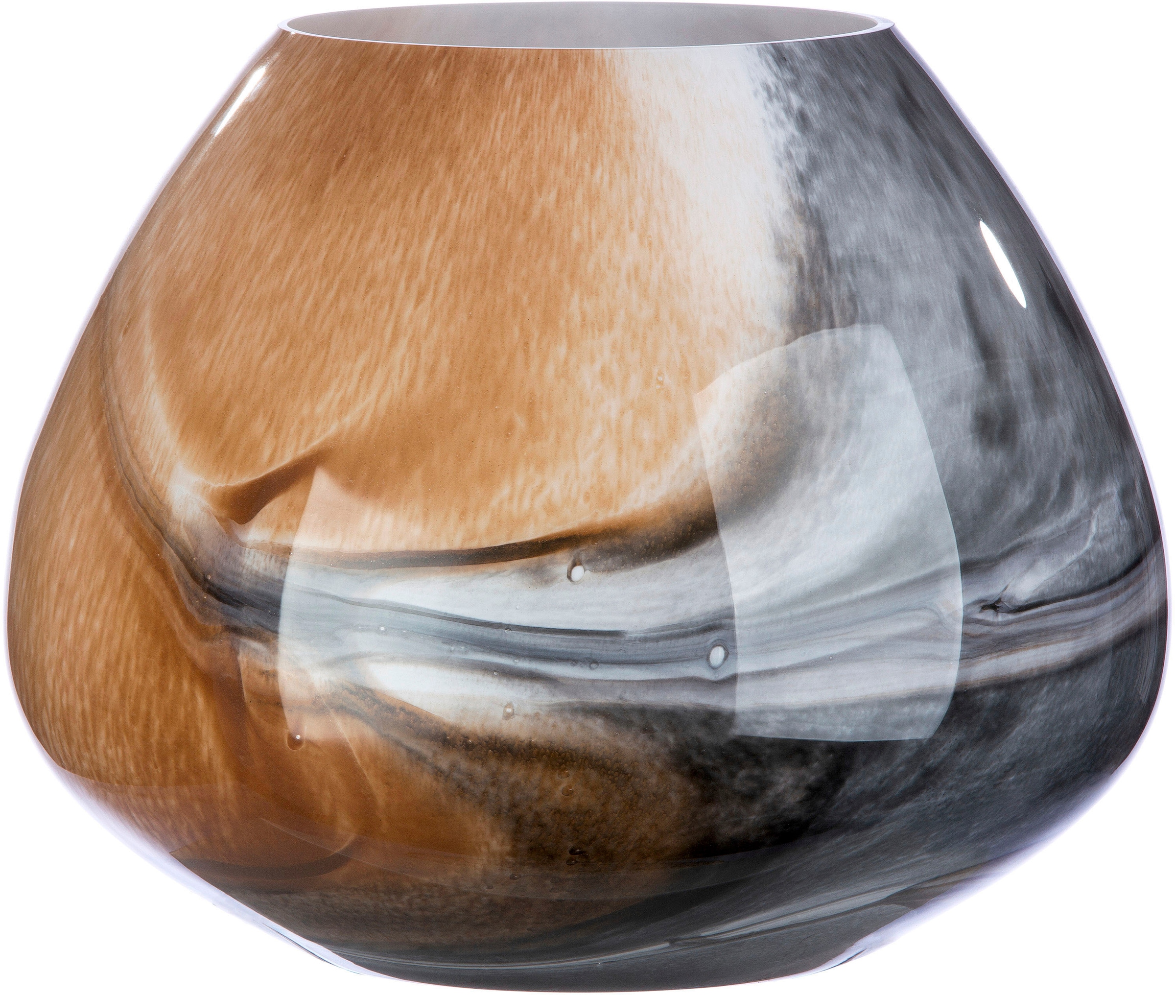 GILDE Tischvase "Draga, Höhe ca. 30 cm" dekorative Vase aus Glas, Blumenvas günstig online kaufen