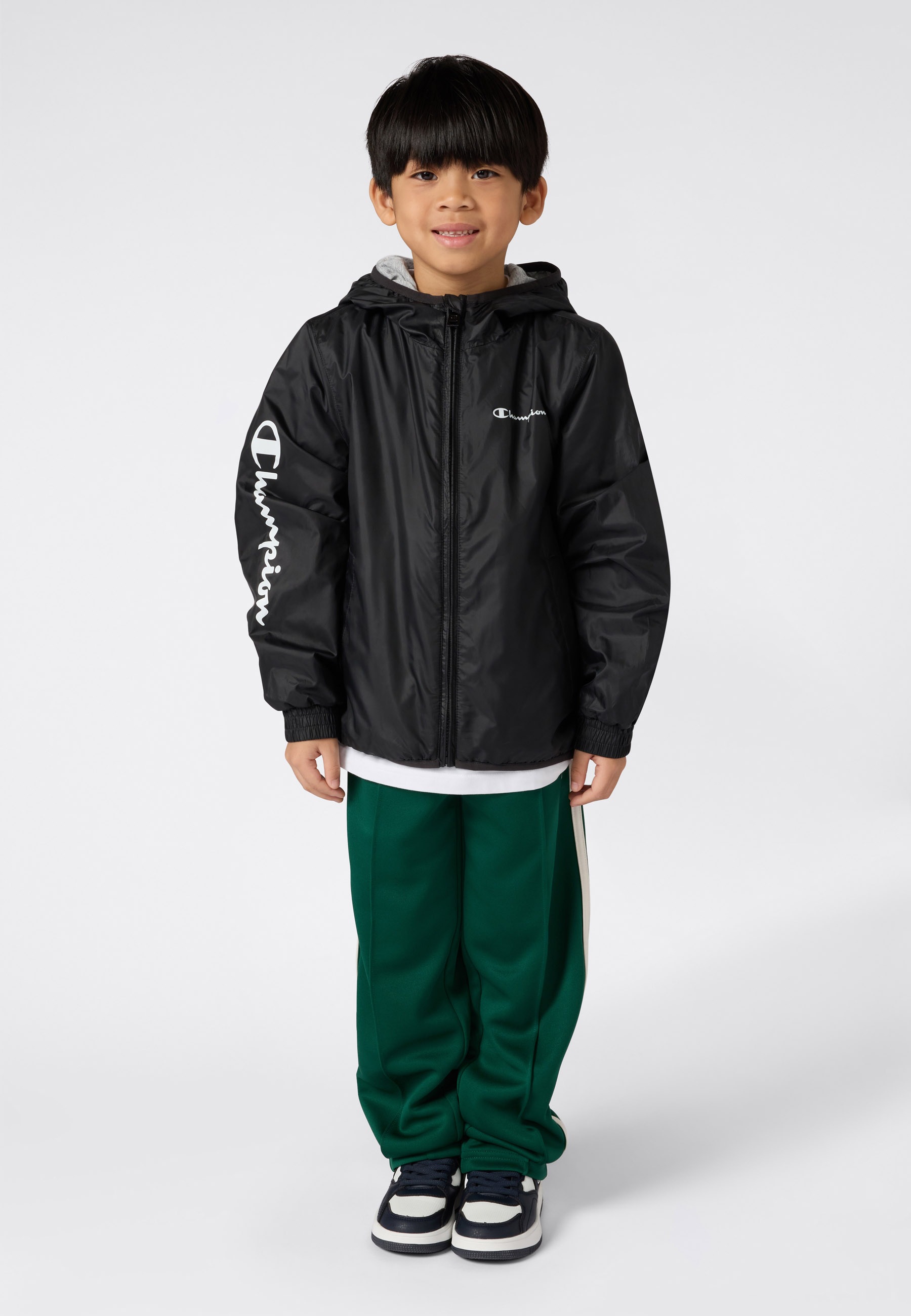 Thumbnail - Champion Windbreaker "OUTDOOR Light Hooded Jacket with Large Logo" mit Kapuze