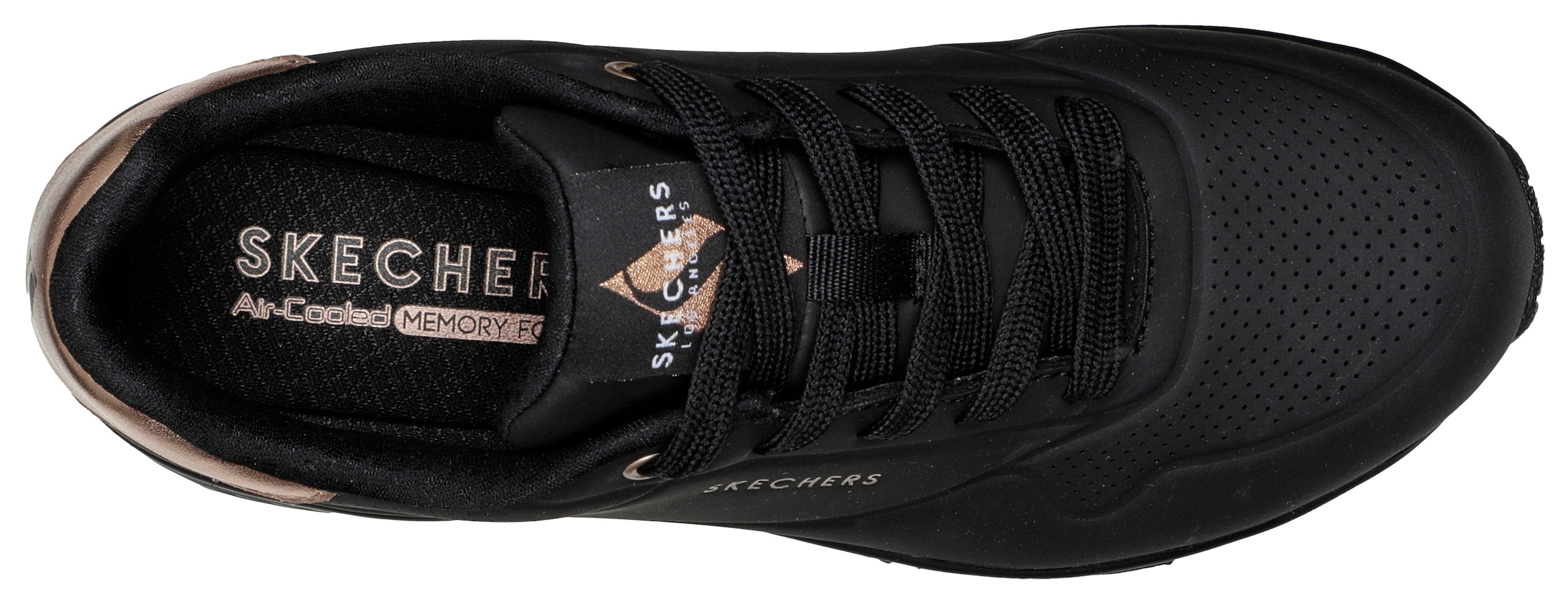 Skechers Sneaker »UNO«, mit Metallic-Einsatz, Freizeitschuh, Halbschuh, Schnürschuh