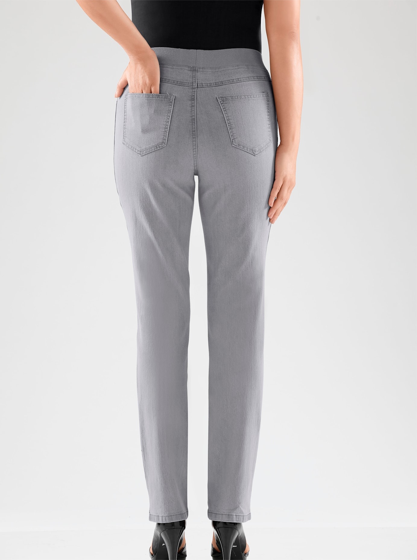 Classic Basics Women's Stretch Jeans Grey 20 2