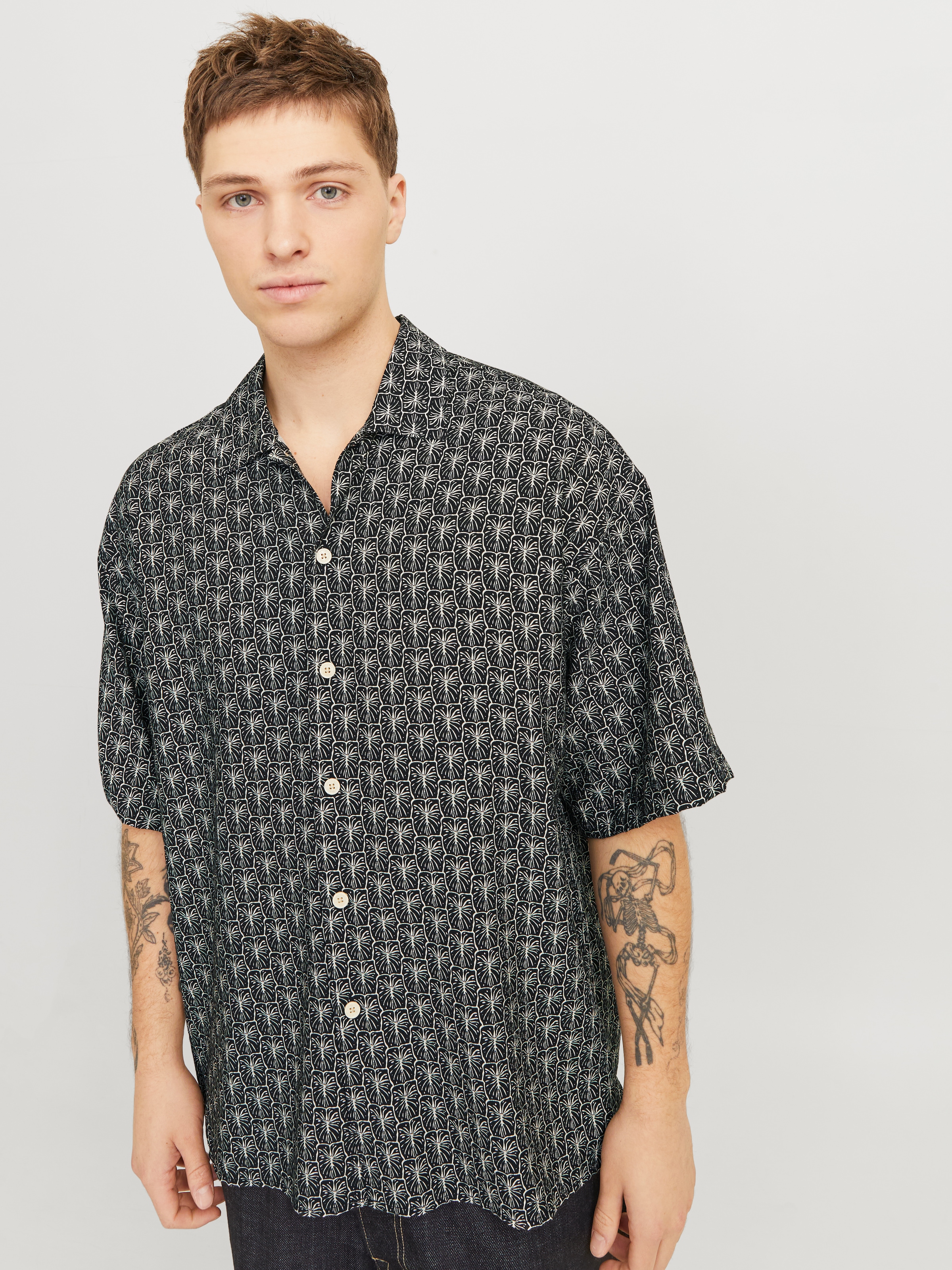 Jack & Jones Kurzarmhemd "JORMARSHALL ISLINGTON AOP SHIRT SS SN" günstig online kaufen