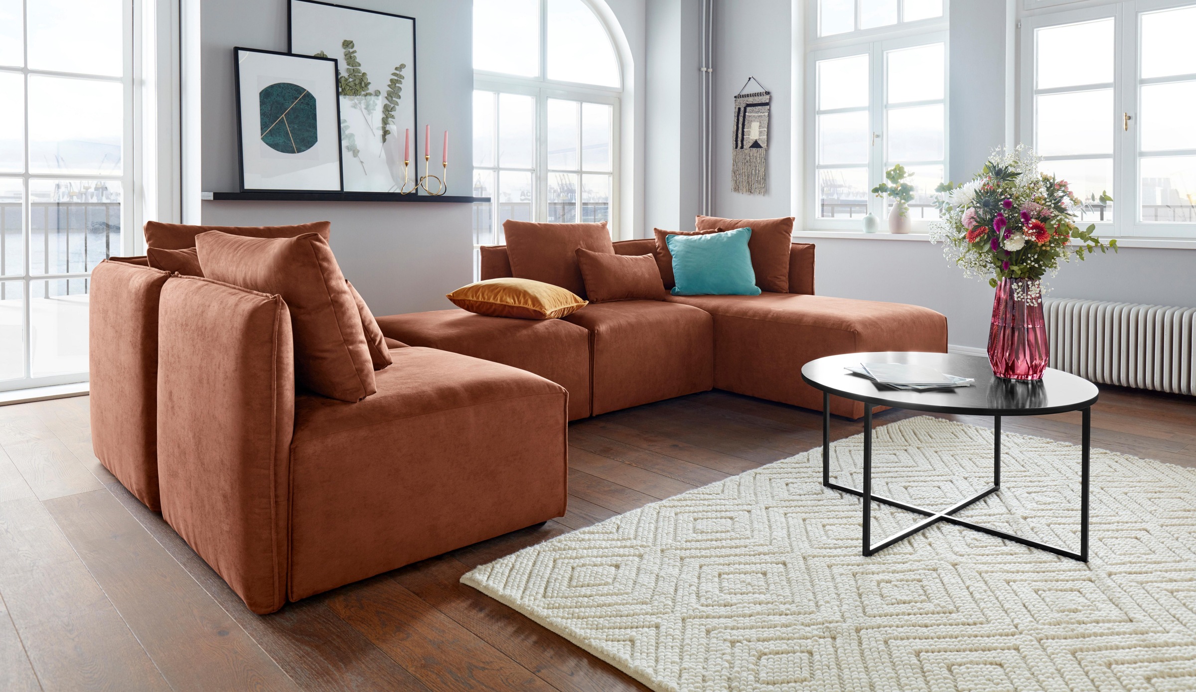 OTTO home Wohnlandschaft "Nöre U-Form" 5 Teile, in vielen Bezugsqualitäten günstig online kaufen