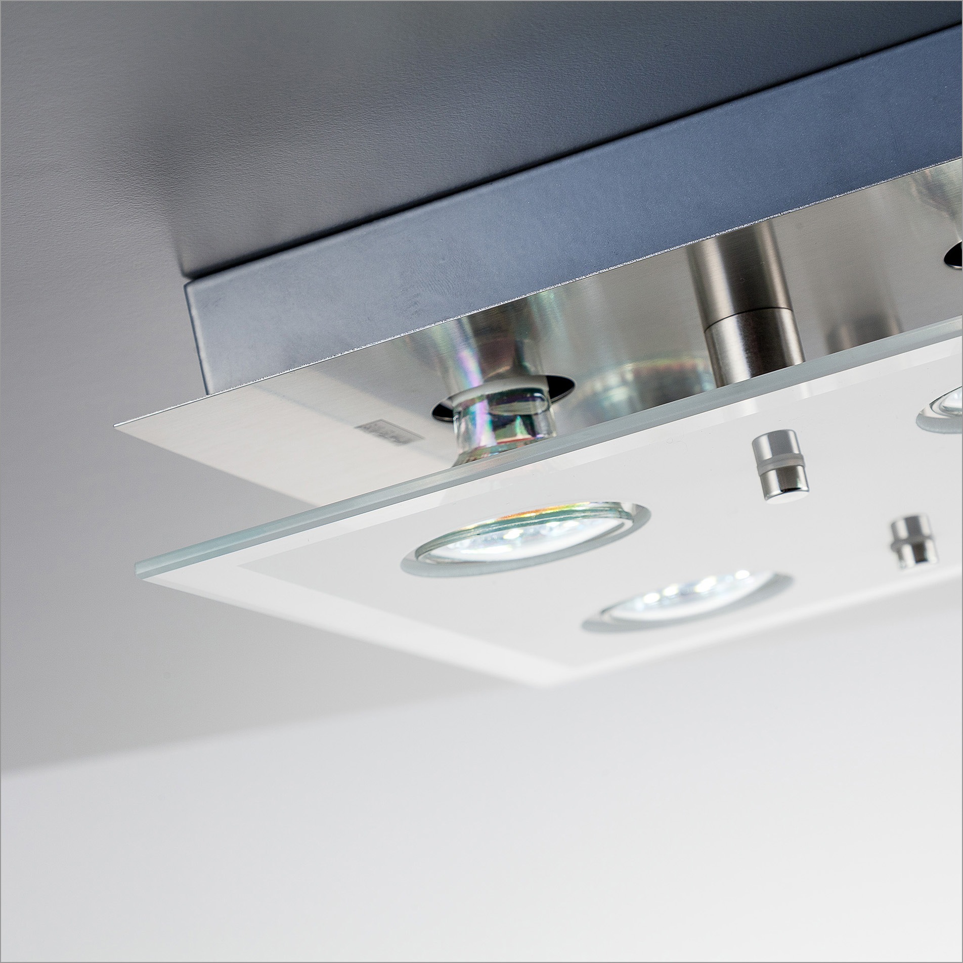 B.K.Licht LED Deckenleuchte »Dorado«, 4 flammig, Leuchtmittel GU10 | LED wechselbar, LED Deckenlampe, eckig, Spot, Schlaf-, Wohnzimmer, inkl. 3W