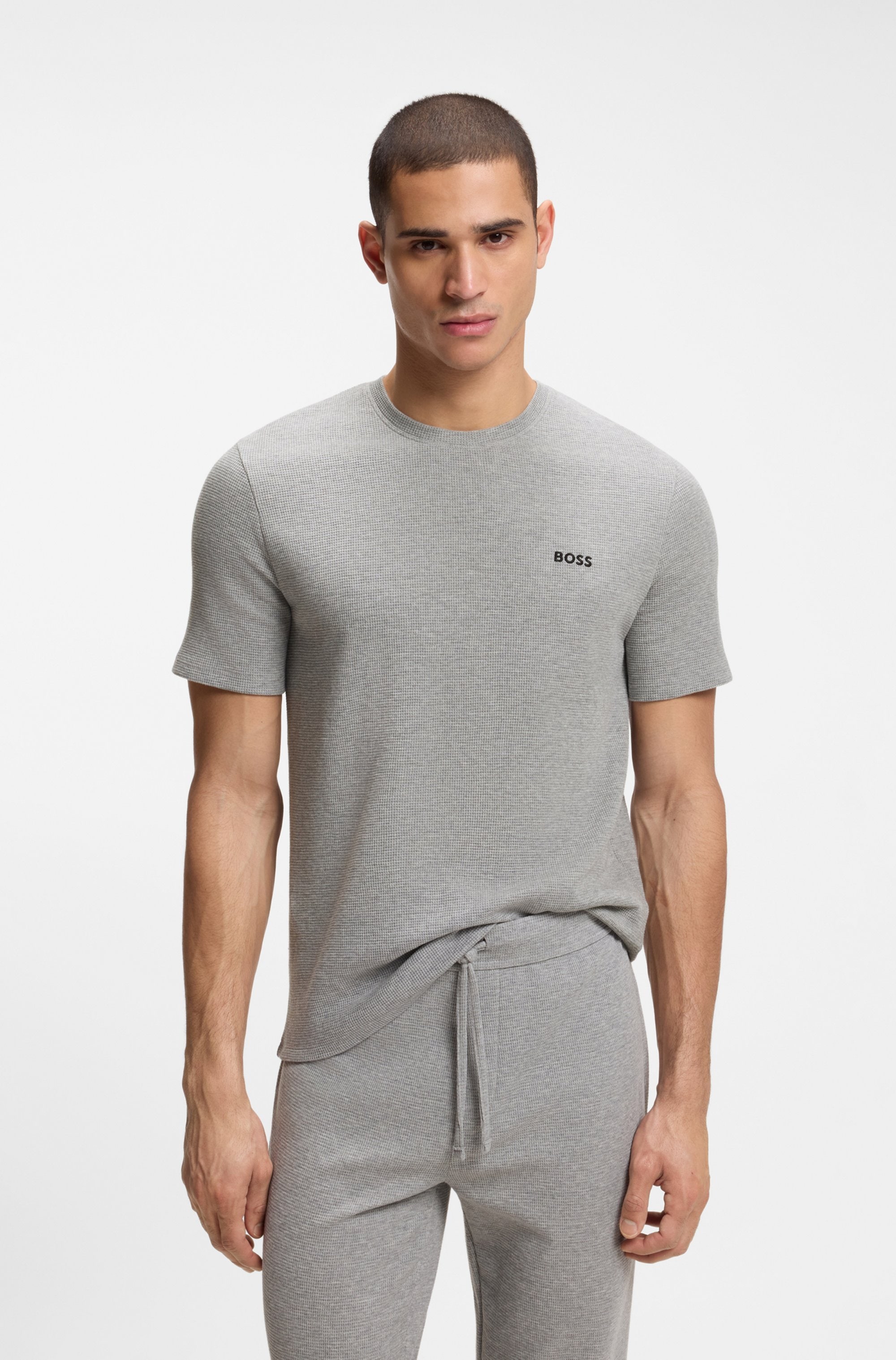 BOSS Pyjamaoberteil "Waffle T-Shirt"