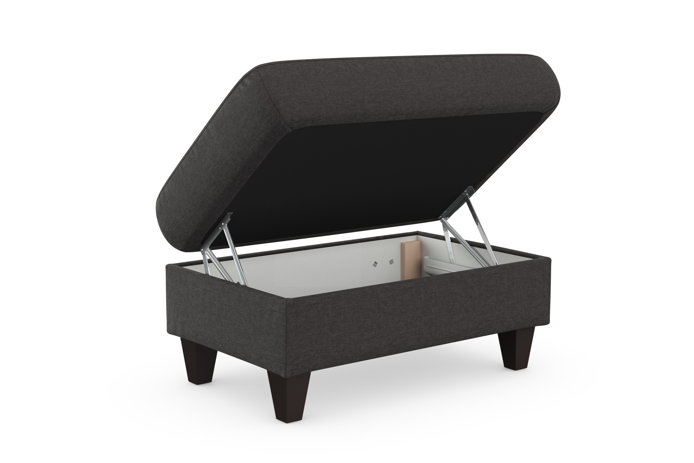 sit&more Stauraumhocker »Farö«, mit Stauraum und Federkern und wengefarbenen Füßen