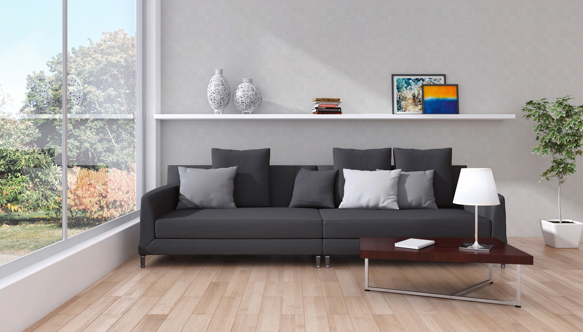 living walls Vliestapete »Titanium« Motiv | geometrisch | grafisch leicht strukturiert Tapete Geometrisch Tapeten Wohnzimmer Schlafzimmer Küche modern Design