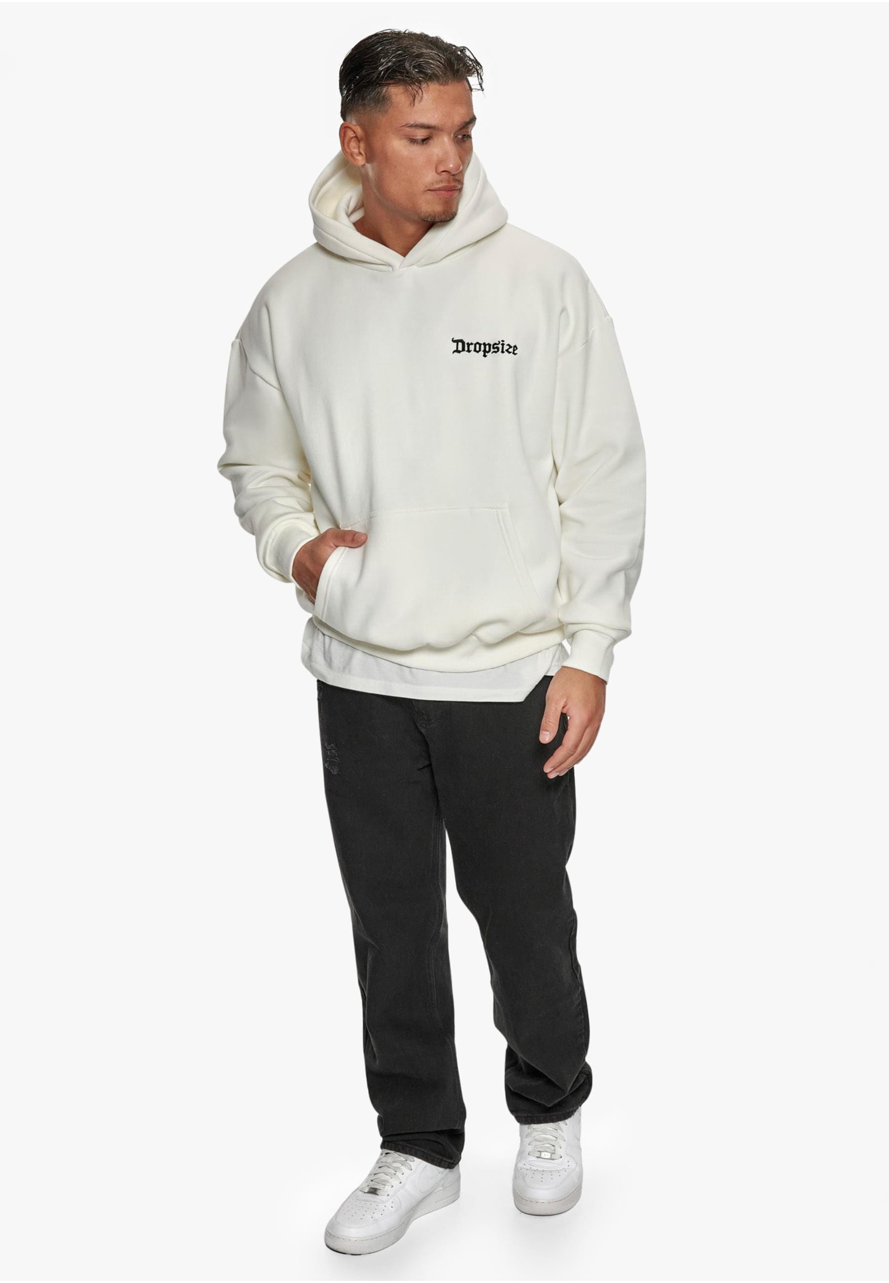 Dropsize Kapuzensweatshirt »Dropsize Herren Heavy Oversize Embo Hoodie«, (1 tlg.)