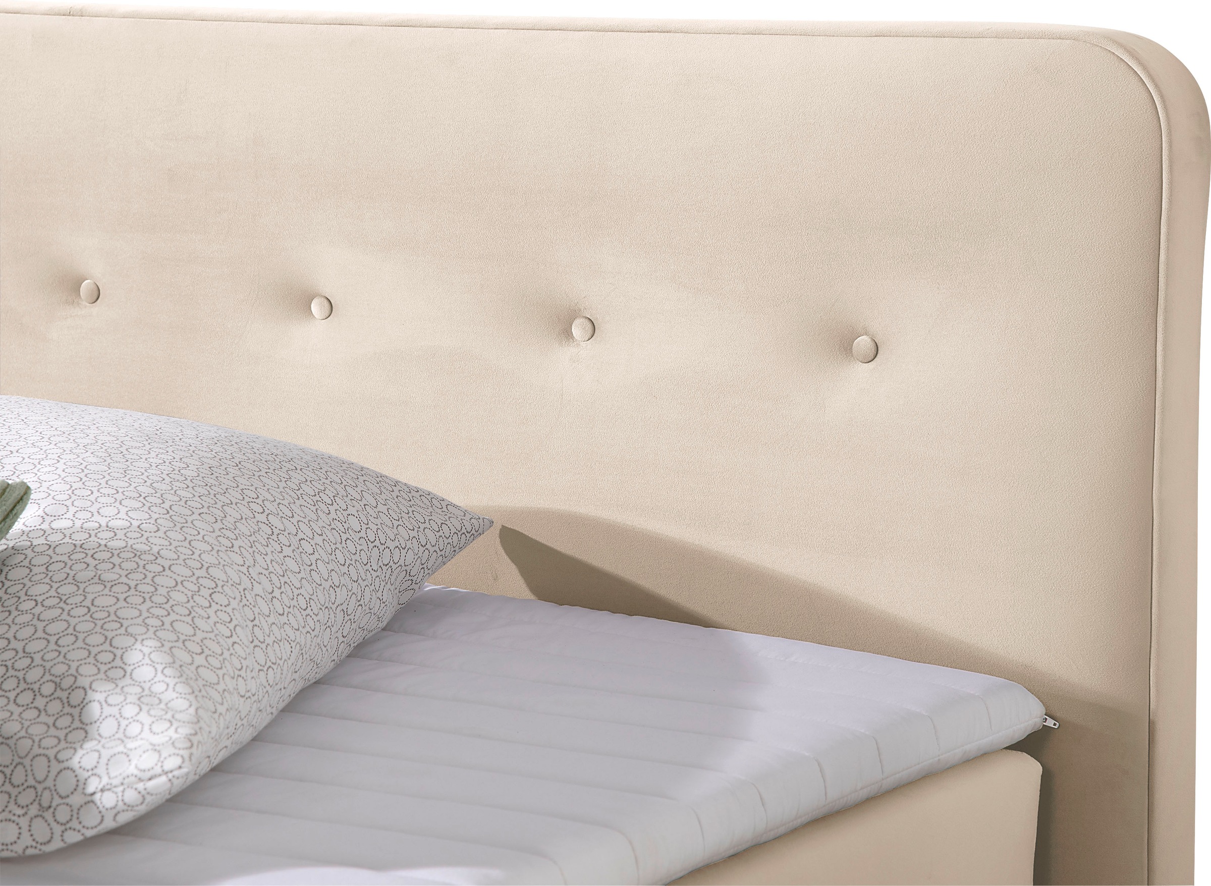 Home affaire Boxspringbett »Fargo«, inkl. Topper, in 3 Matratzenarten, in Samt- oder Strukturstoff