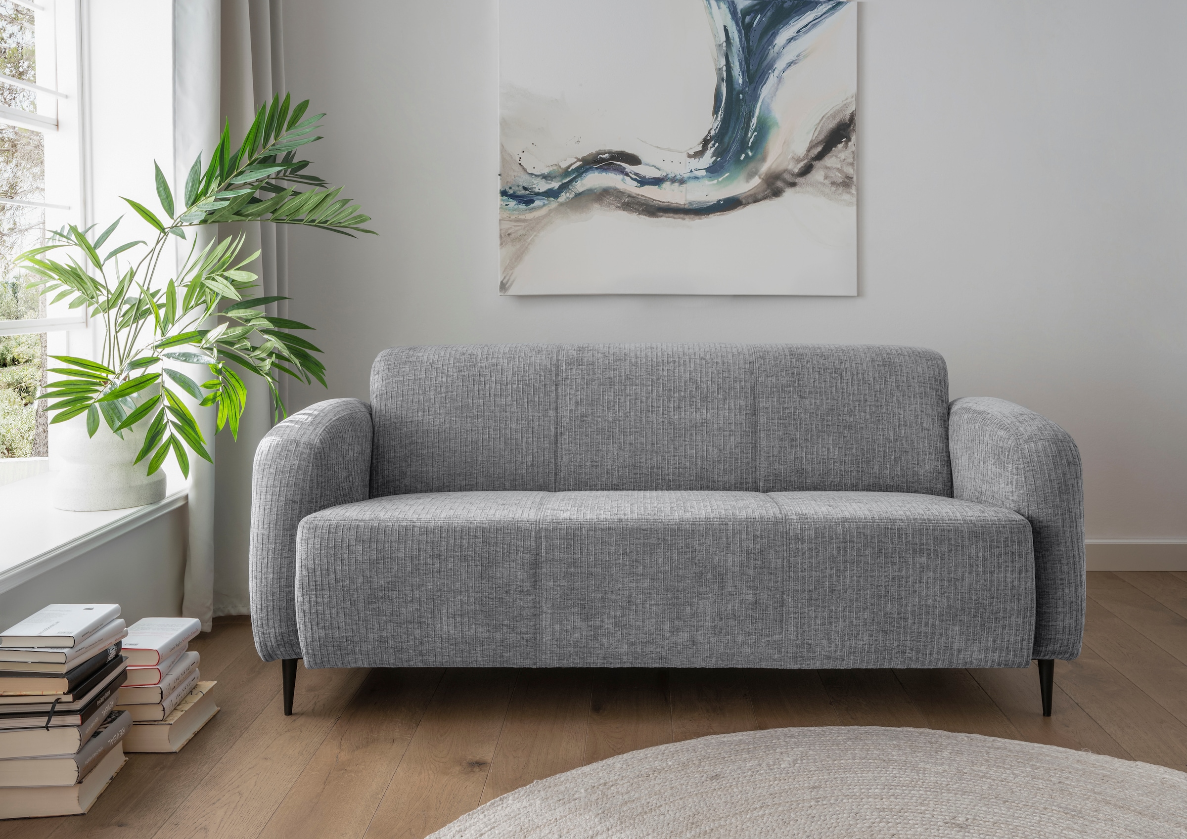 Home affaire 3-Sitzer "Marone bequem, Breite 185cm, komfortable Wellenunterfederung"