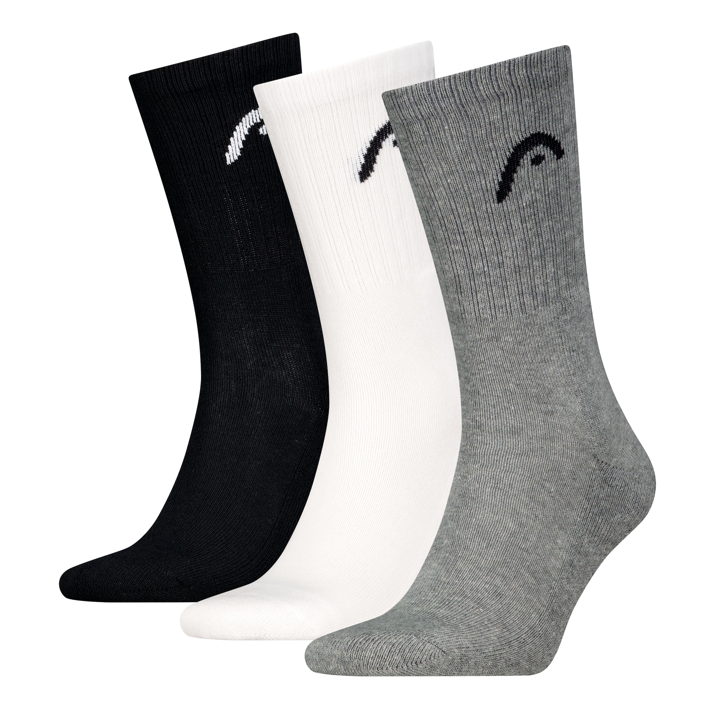 Head Tennissocken "HEAD ALL SPORTS TRAINING CREW" 3 Paar, mit gepolsterter Sohle für Dämpfung und zusätzlichen Komfort