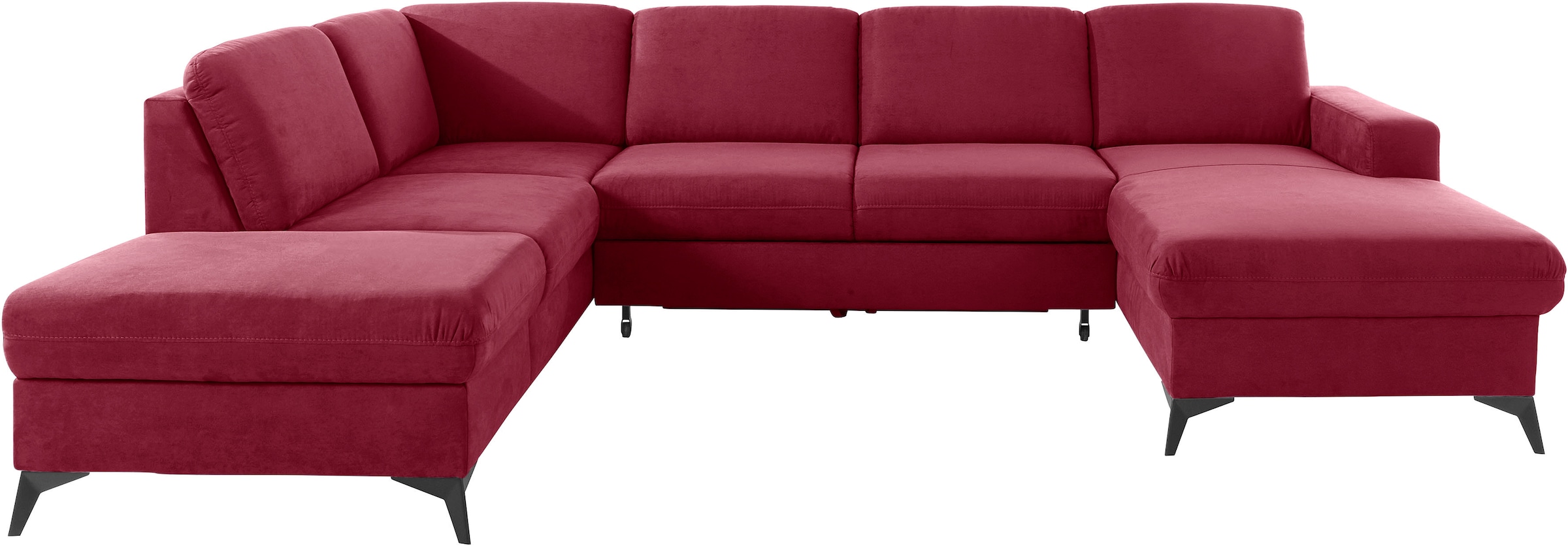 Places of Style Wohnlandschaft »Lolland U-Form«, Wahlweise mit Bettfunktion und Stauraum, auch mit abwischbarem Bezug