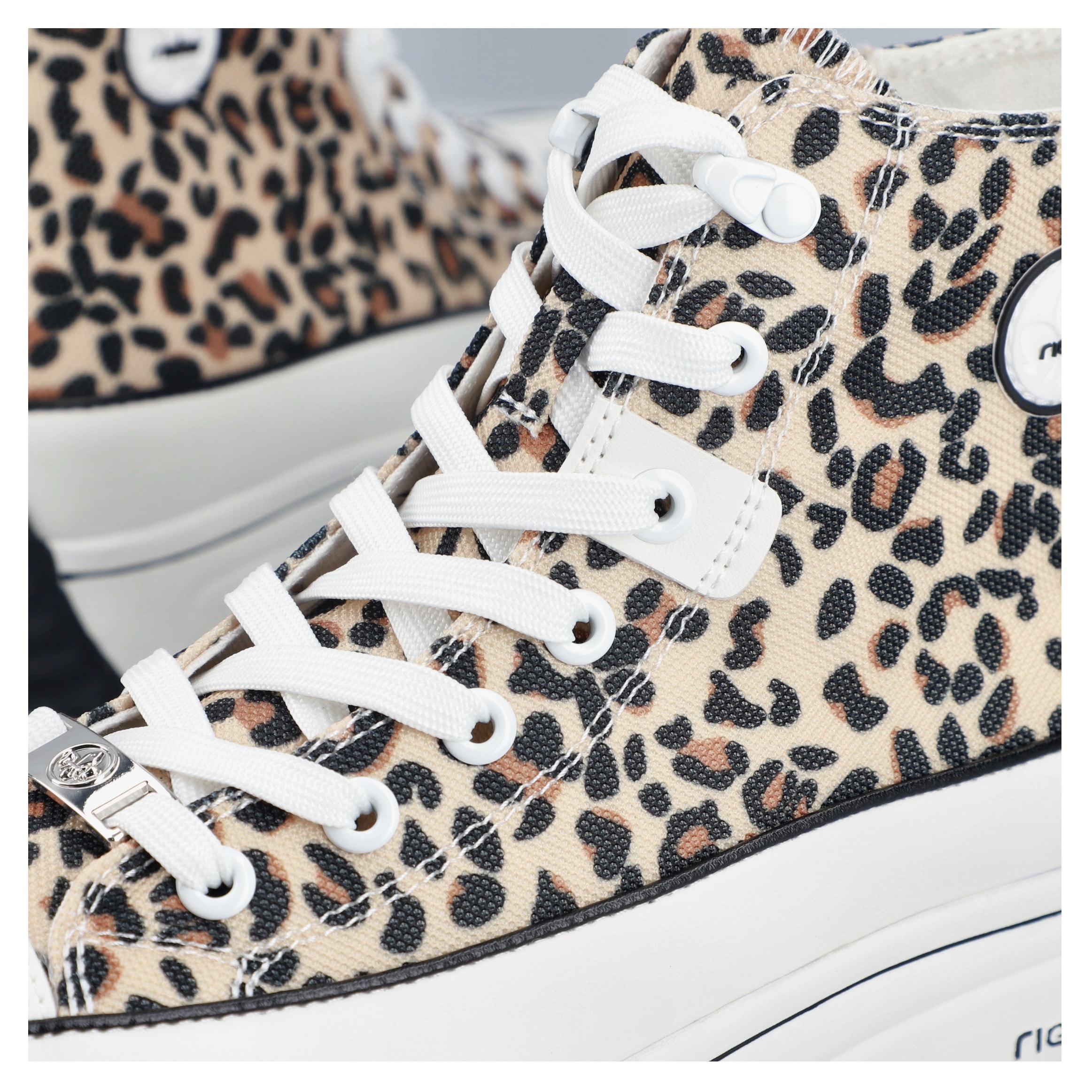 Rieker Sneaker, Plateau, High Top-Sneaker, Schnürschuh in veganer Verarbeitung