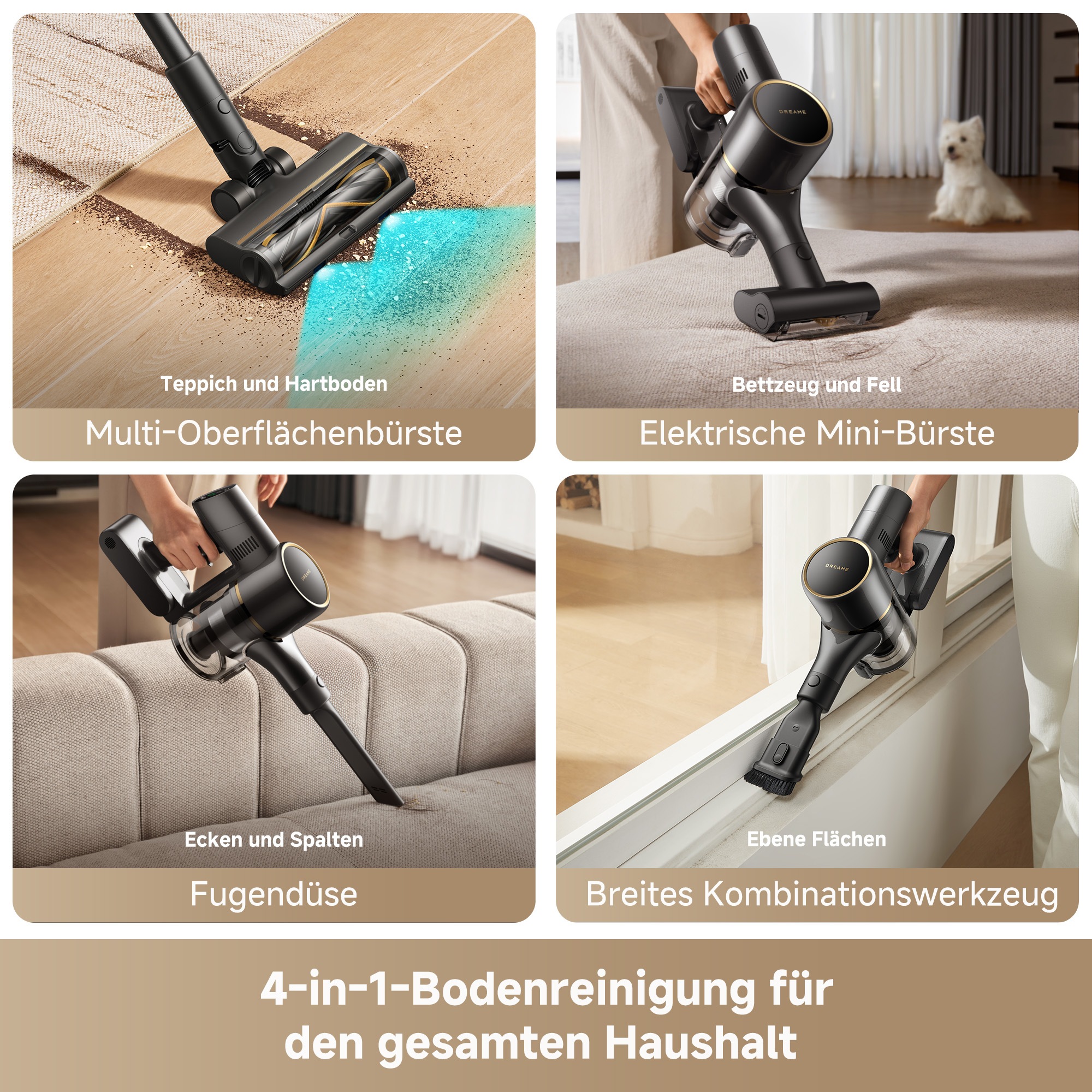 Dreame Akku-Stielstaubsauger »R20 SE« kabellos, bis zu 90 Minuten Akkulaufzeit, mit HEPA-Filter