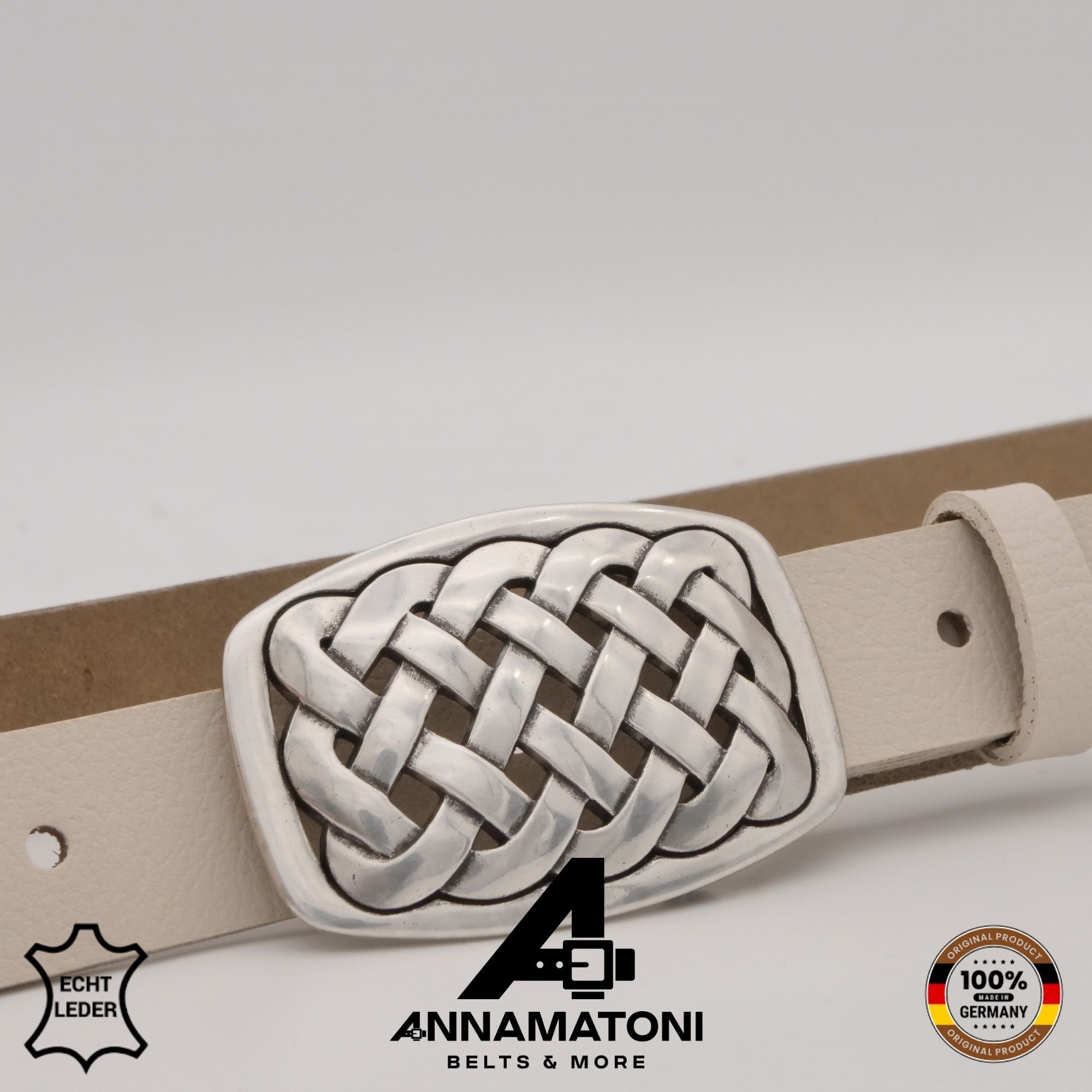AnnaMatoni Ledergürtel »AnnaMatoni Damen Leder Gürtel 2,5cm Breit echt Leder Gürtel Made«