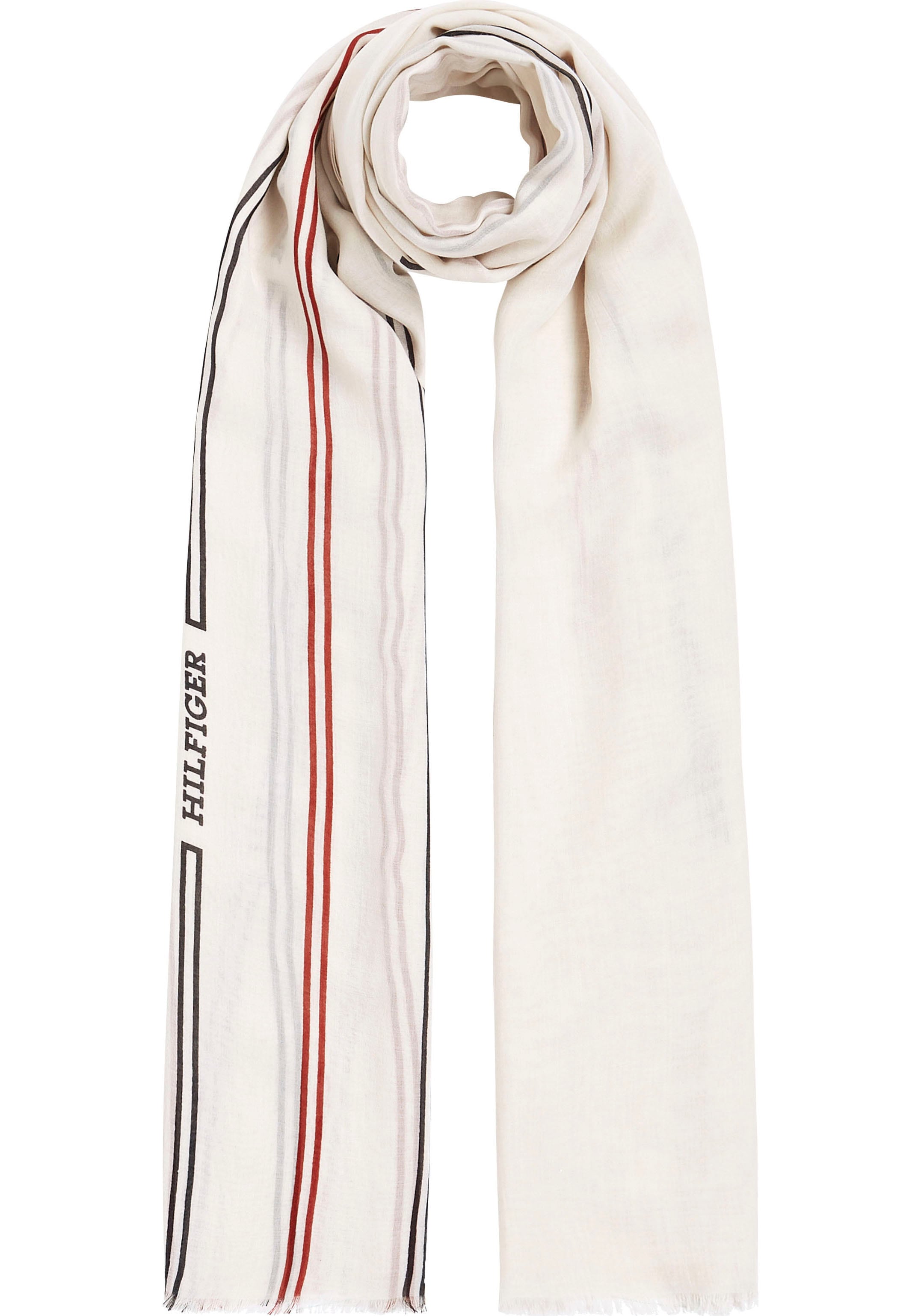 Tommy Hilfiger Modeschal "ESSENTIAL FLAG SCARF", mit Logoschriftzug günstig online kaufen