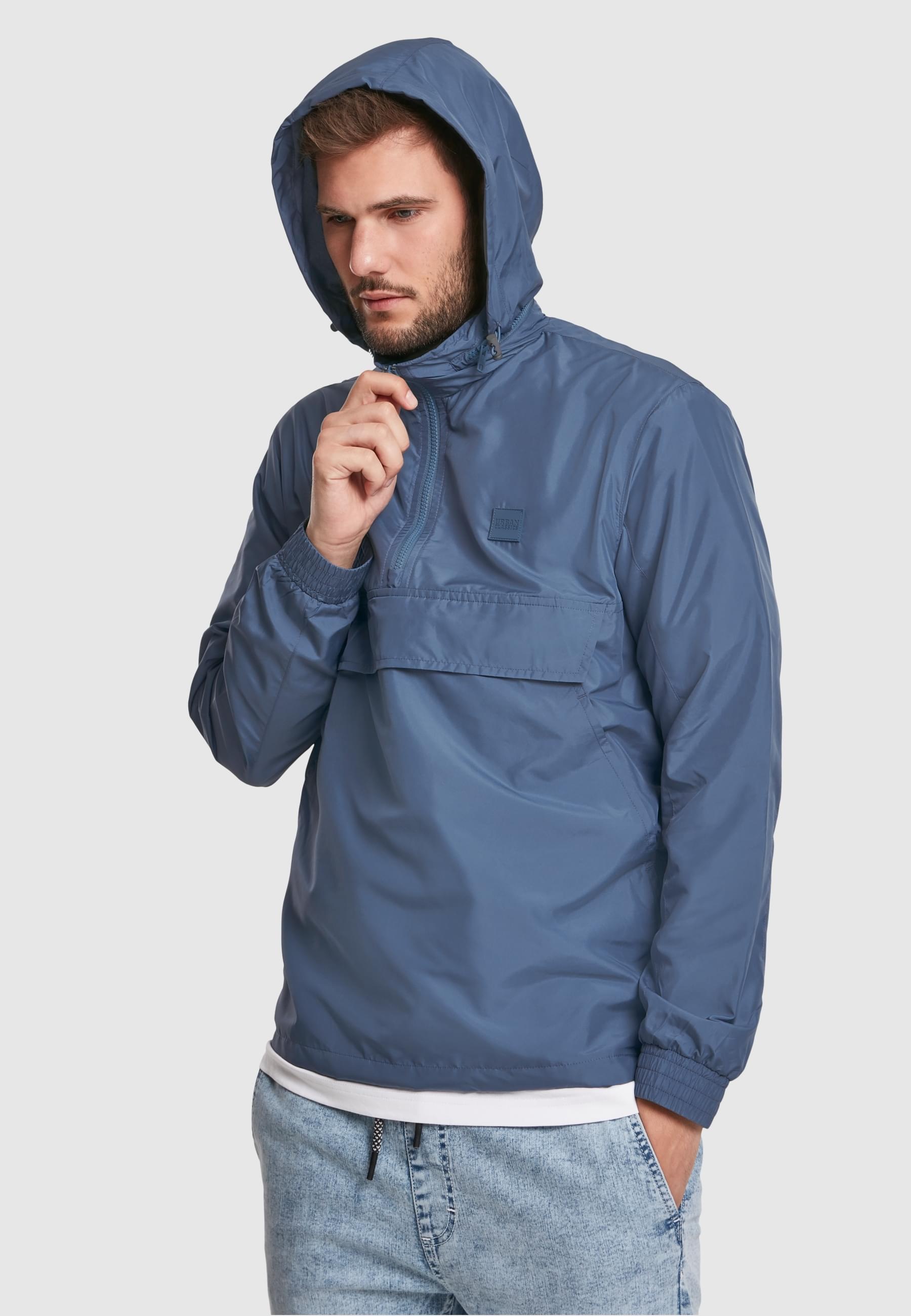 URBAN CLASSICS Allwetterjacke »Urban Classics Herren Hidden Hood Pull Over Jacket«, (1 St.), mit Kapuze