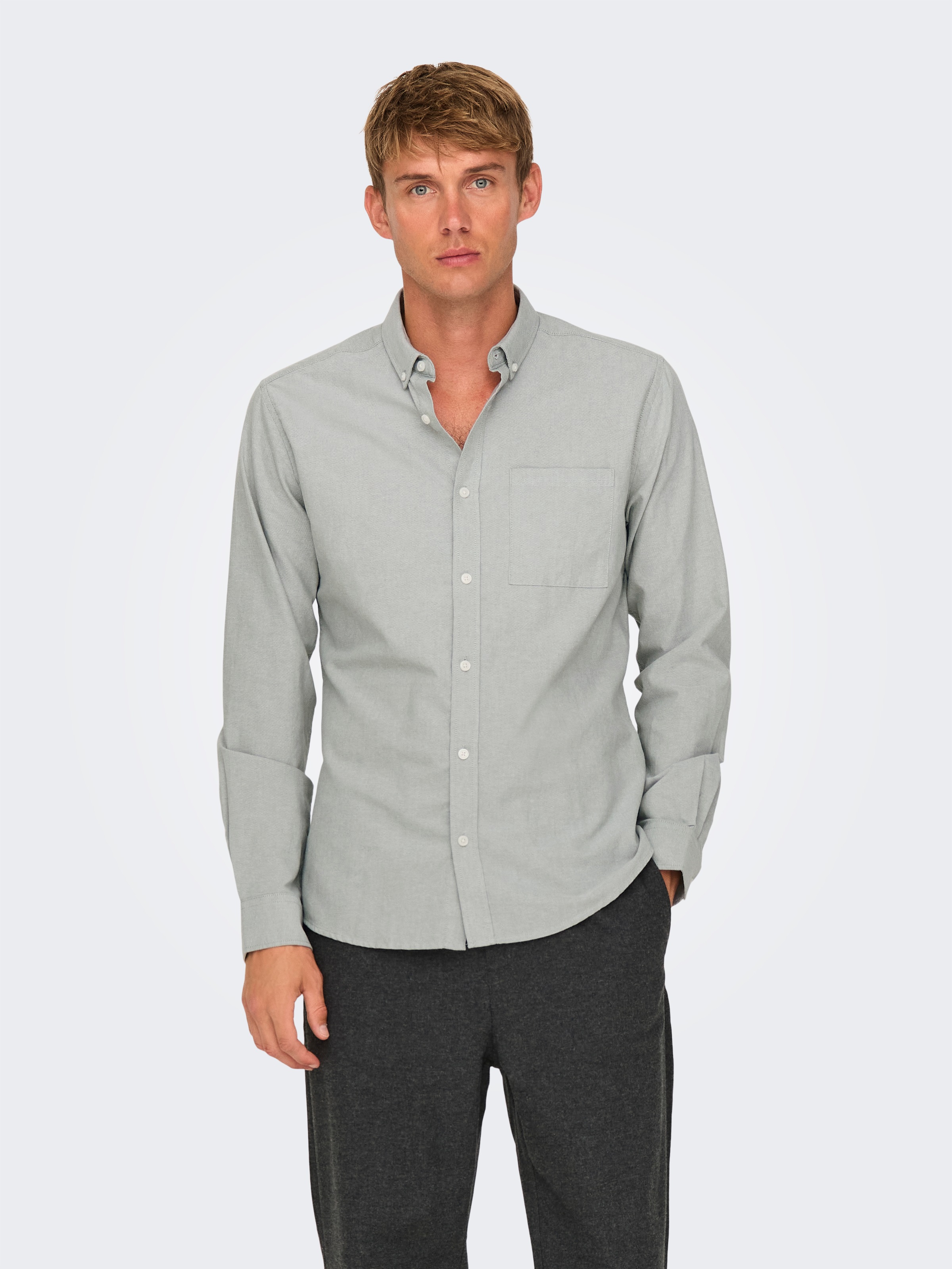 ONLY & SONS Langarmhemd "ONSALVARO SLIM LS OXFORD SHIRT NOOS" günstig online kaufen