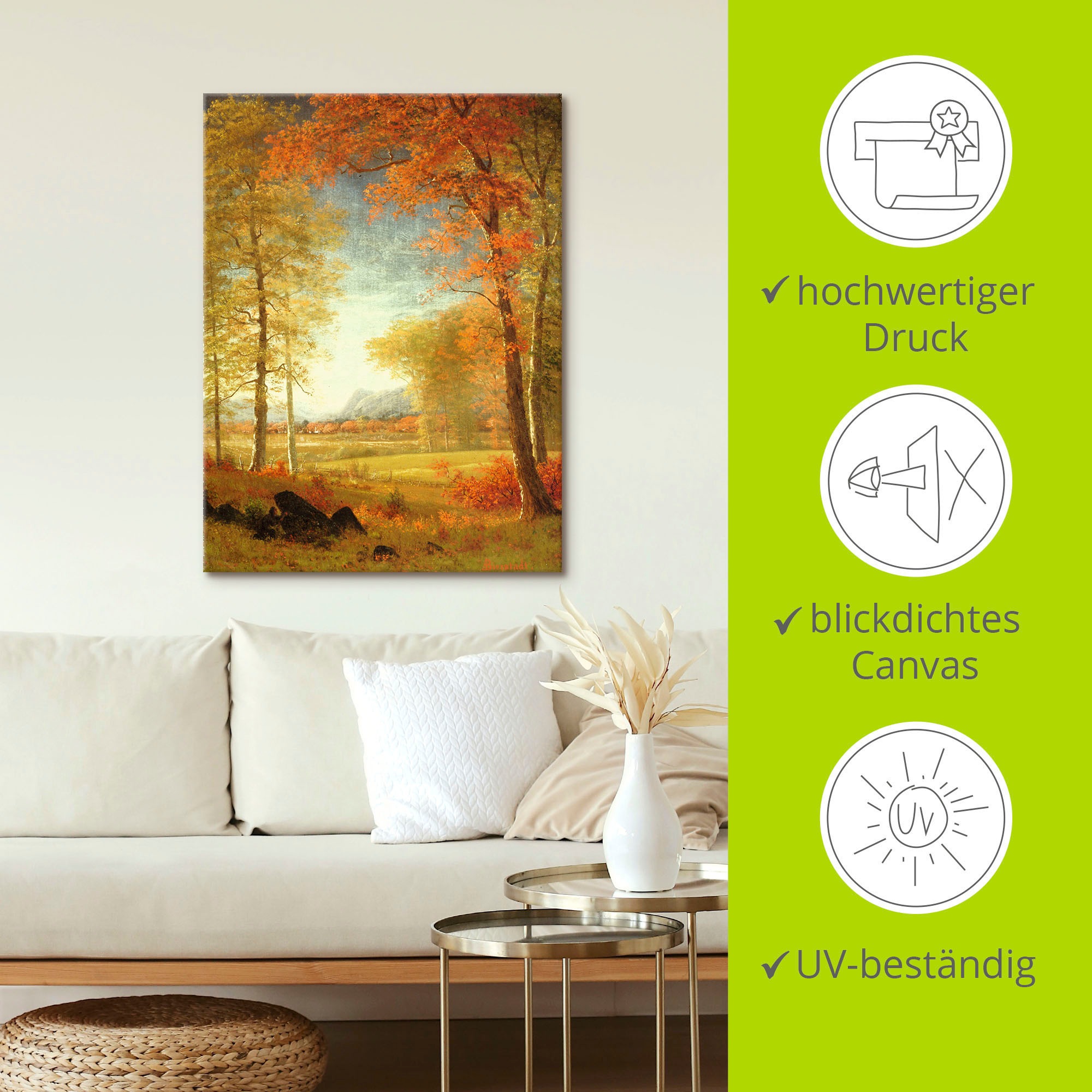 Artland Wandbild »Herbst in Oneida County, New York.«, Felder, (1 St.), als Leinwandbild, Poster in verschied. Größen