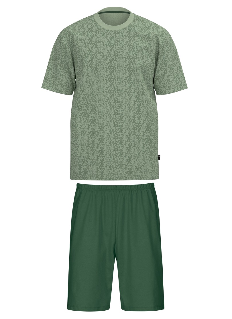Trigema Schlafanzug "TRIGEMA Pyjama mit Allover Tetris Muster" 1 günstig online kaufen