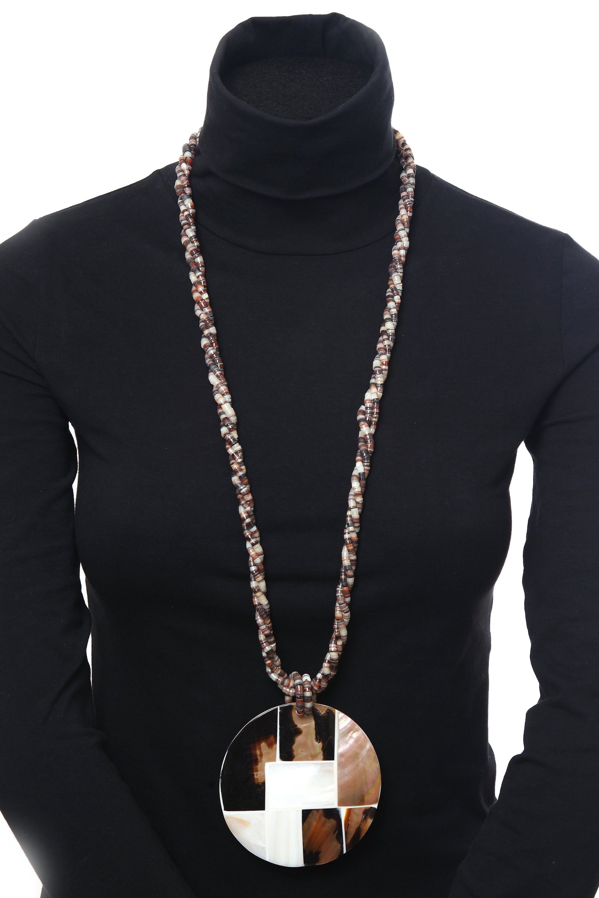 COLLEZIONE ALESSANDRO Lange Kette »Rose«, vielen kleine Muschelscheibchen