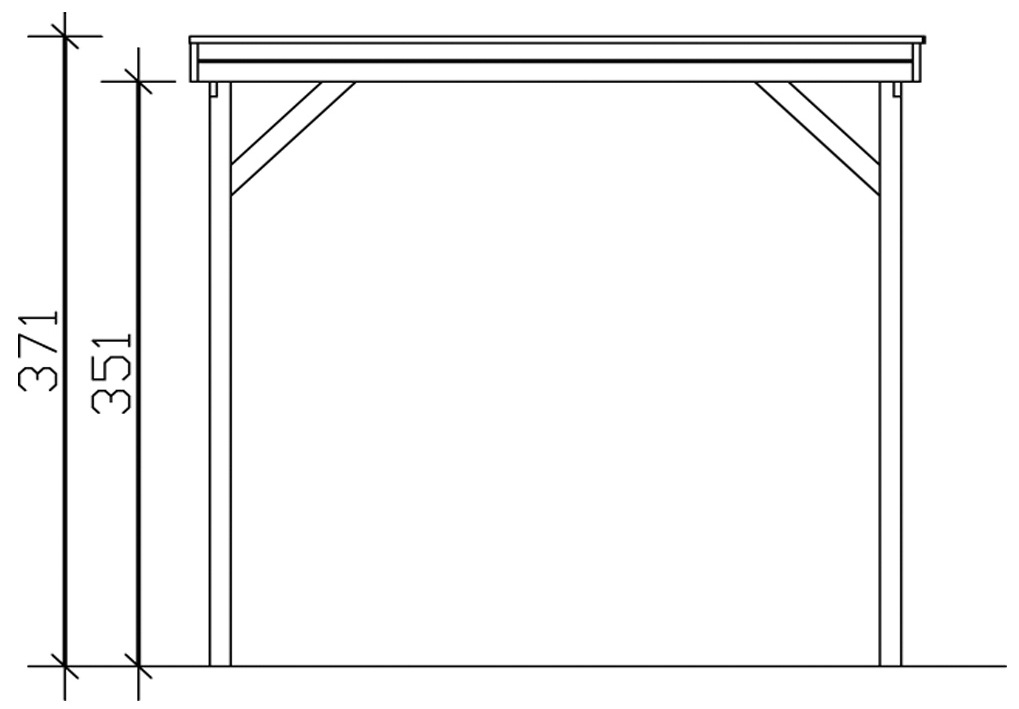 Skanholz Einzelcarport »Friesland«, 355 cm, braun, für Caravan