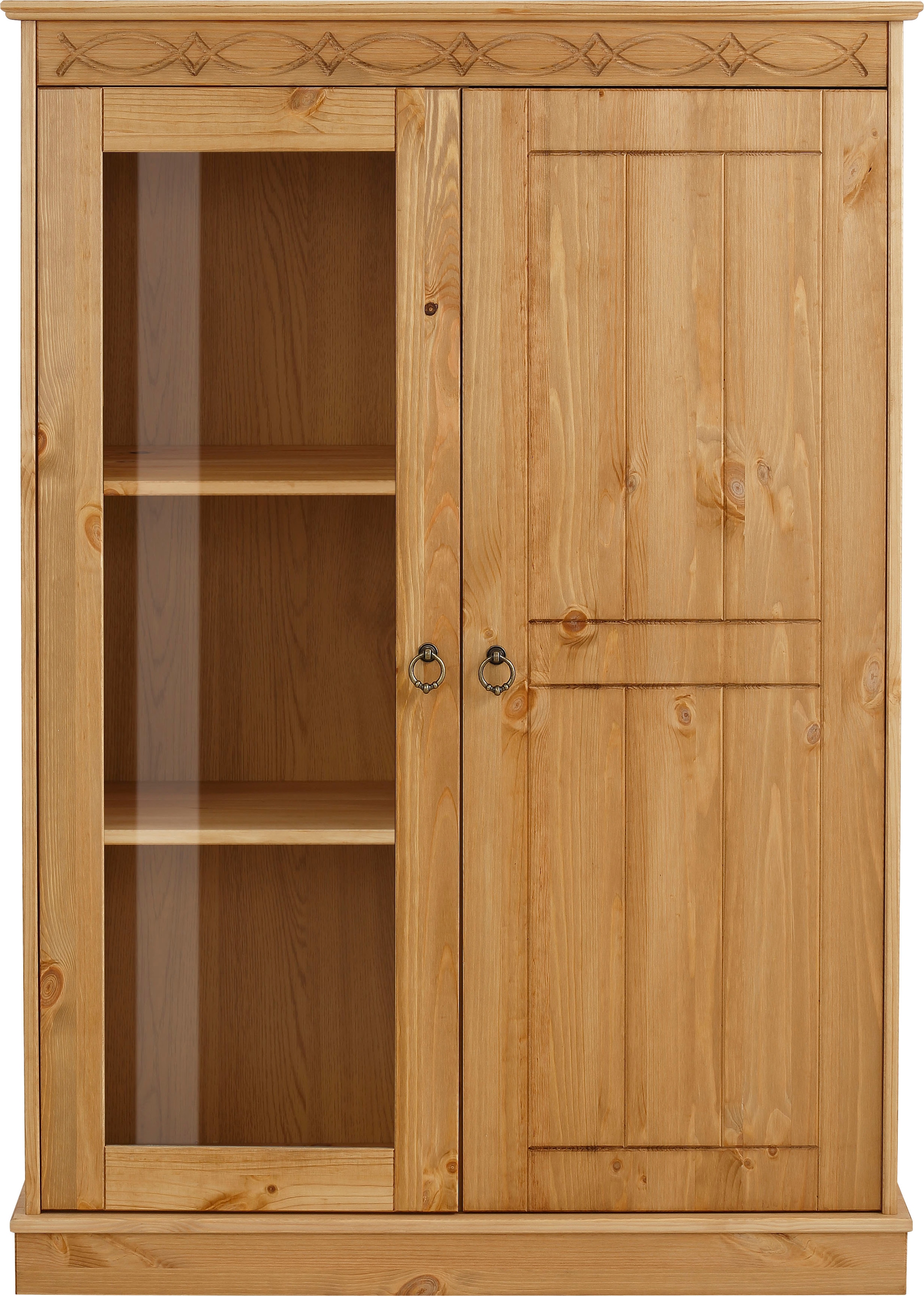 Home affaire Highboard "Indra", Vitrine, Breite 85 cm, aus massiver Kiefer günstig online kaufen