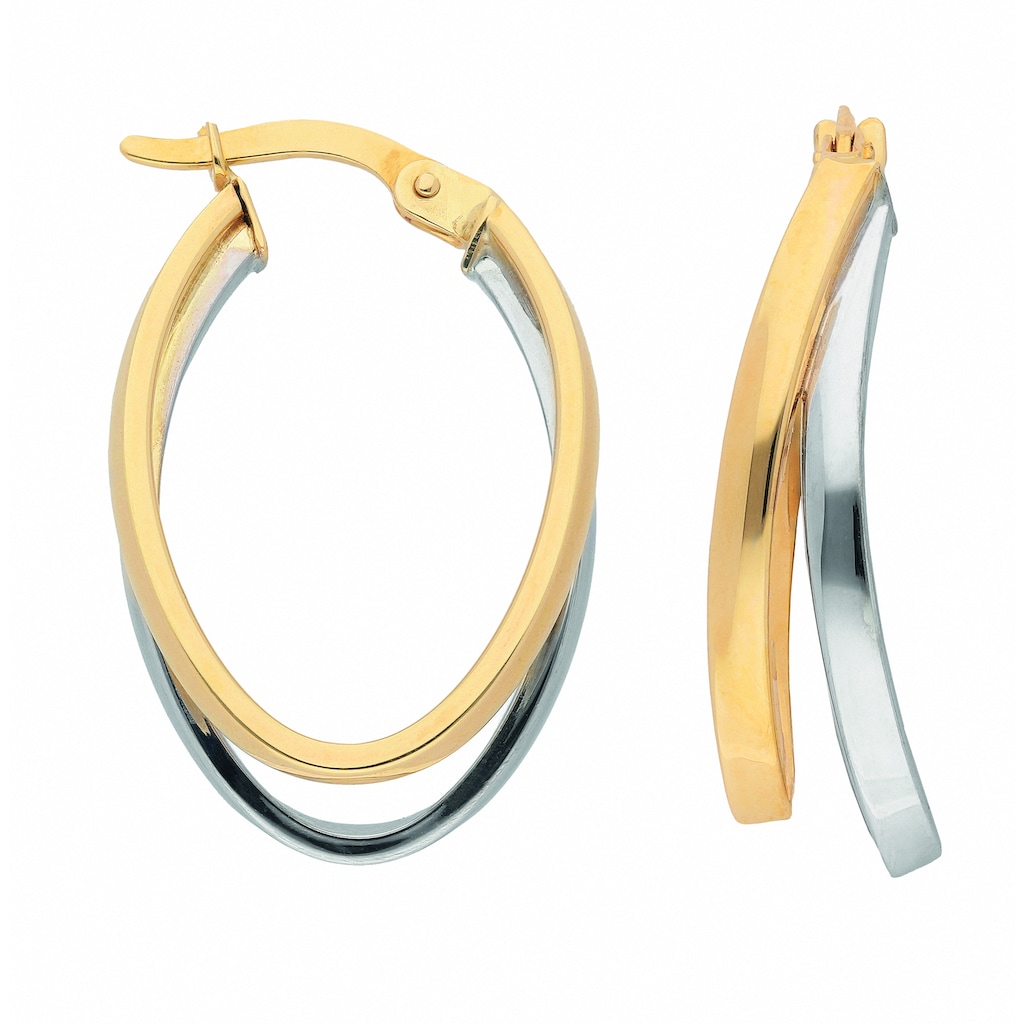 Adelia´s Paar Ohrhänger »333 Gold Ohrringe Creolen« Goldschmuck für Damen