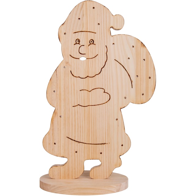 Batteriebetrieben Weihnachtsdeko cm, Dekoobjekt Holz«, näve aus BAUR Höhe LED bestellen ca. 80 Holz-Stehleuchte, | »Santa,